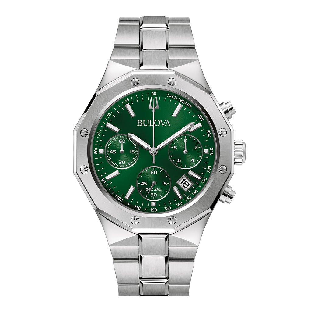 Bulova Classic 44mm Chronograph Men s Watch 96B409 44 mm Green Dial Beaverbrooks