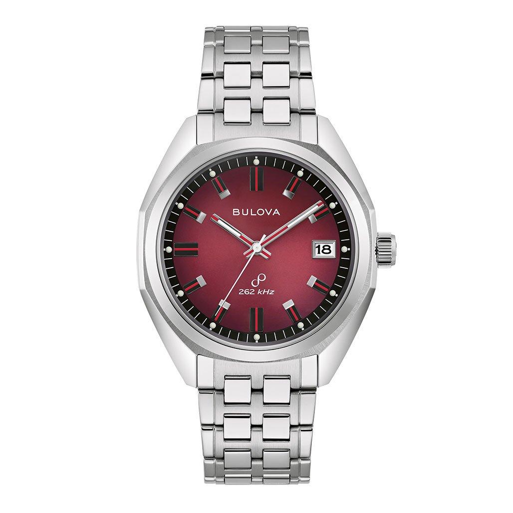 Jet Star Stainless Steel Red Quartz Watch