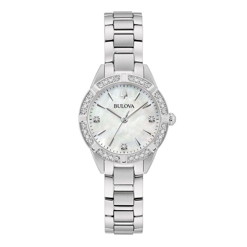 Bulova Sutton 28mm Diamond Ladies Watch 96R253 | 28 mm, Mother of Pearl ...