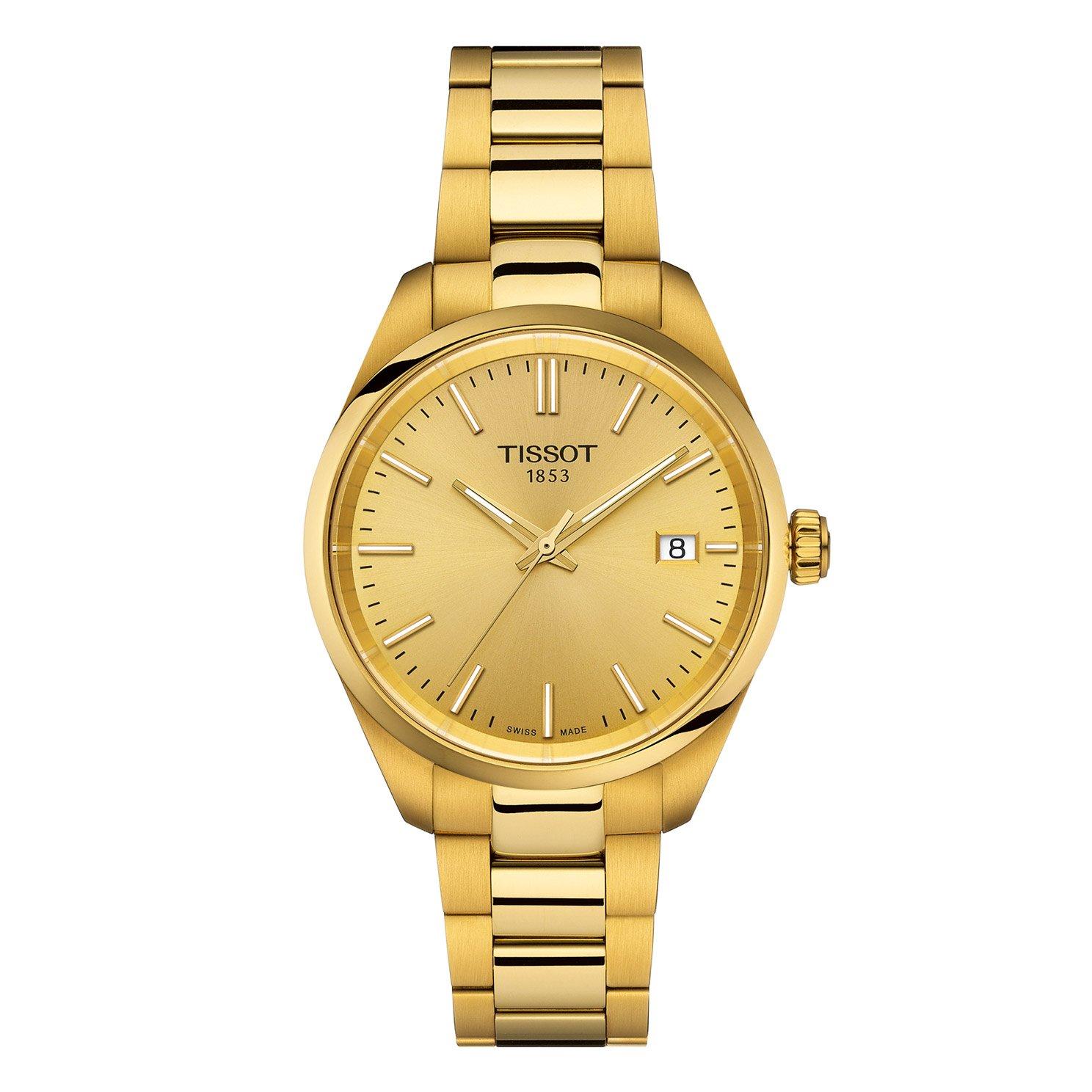 Tissot PR 100 Gold Tone Quartz Ladies Watch T1502103302100 | 34 mm ...