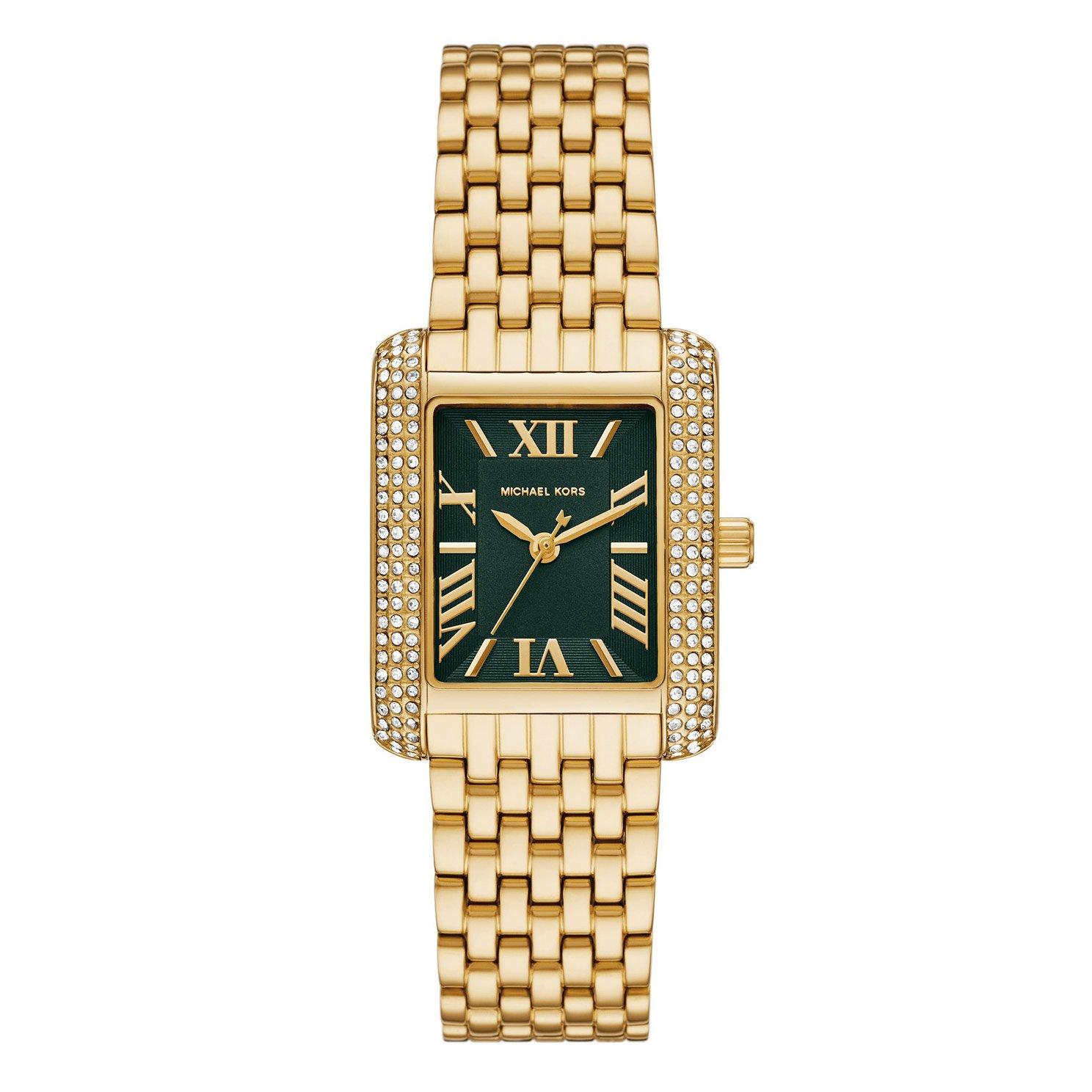 Michael Kors Emery 33mm Yellow Gold Tone Crystal Ladies Watch