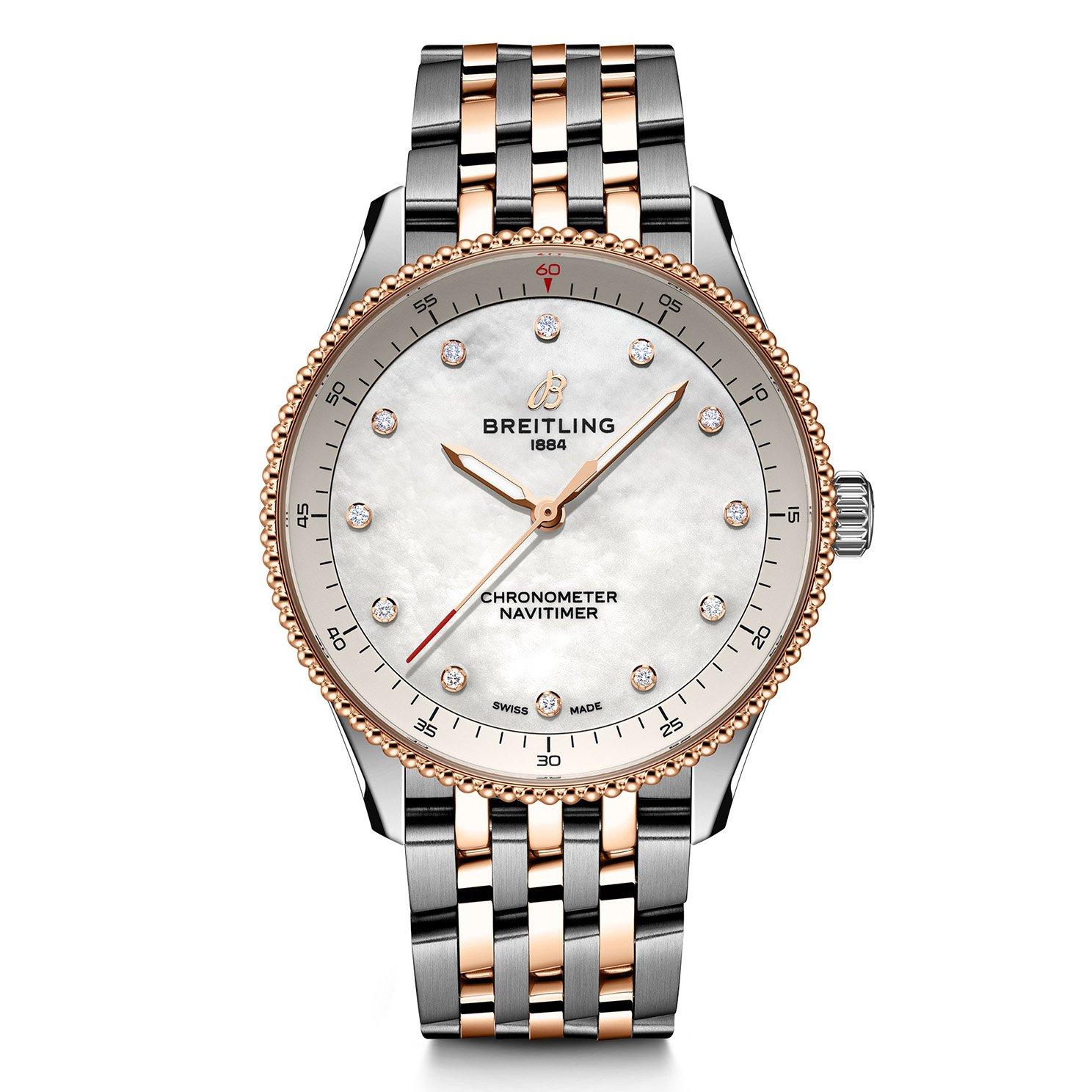 Rose gold mother of pearl outlet watch