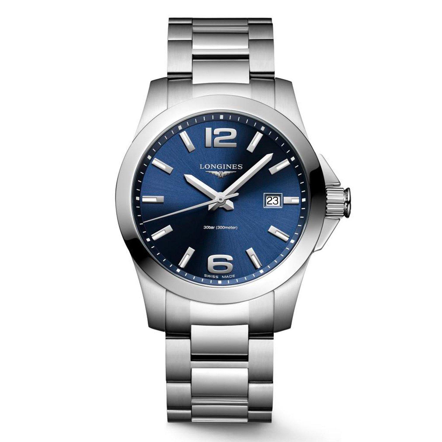 Longines Conquest 41mm Men’s Watch L37594966 | 41 mm, Blue Dial ...