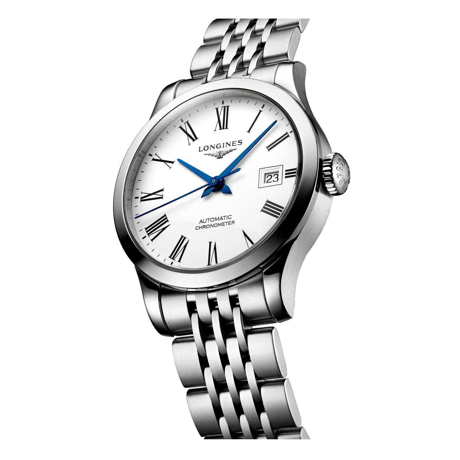Longines Record 30mm Automatic Ladies Watch L23214116 | 30 mm, White ...