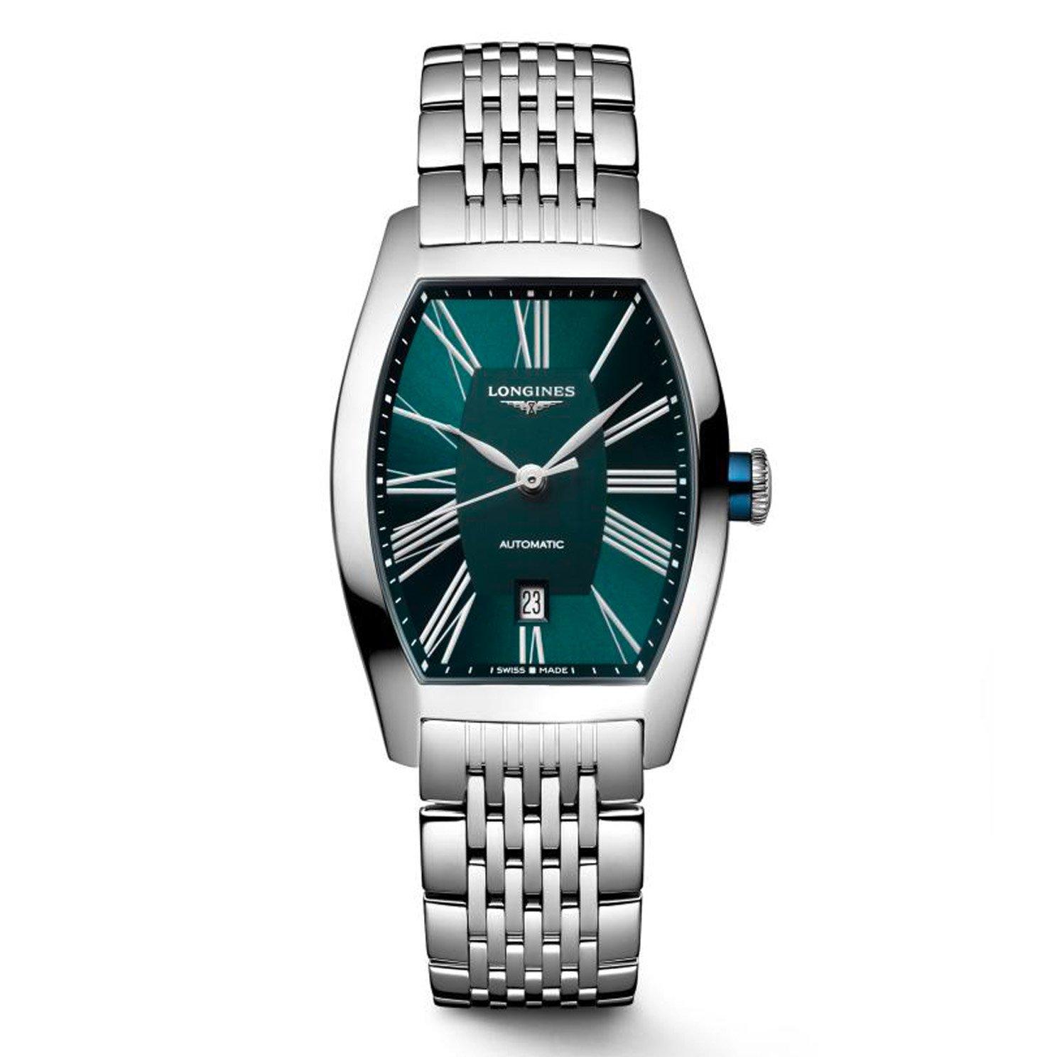 Longines Evidenza Stainless Steel Green Automatic Ladies Watch