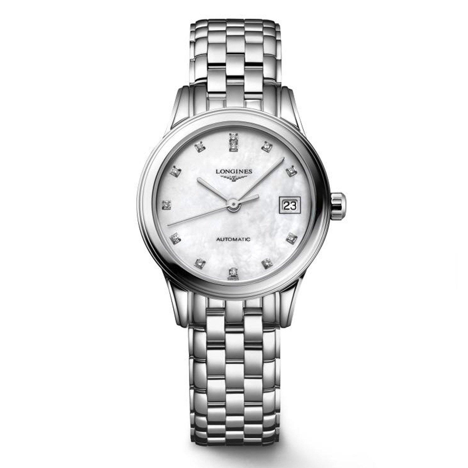 Longines Flagship Stainless Steel Diamond Automatic Ladies Watch