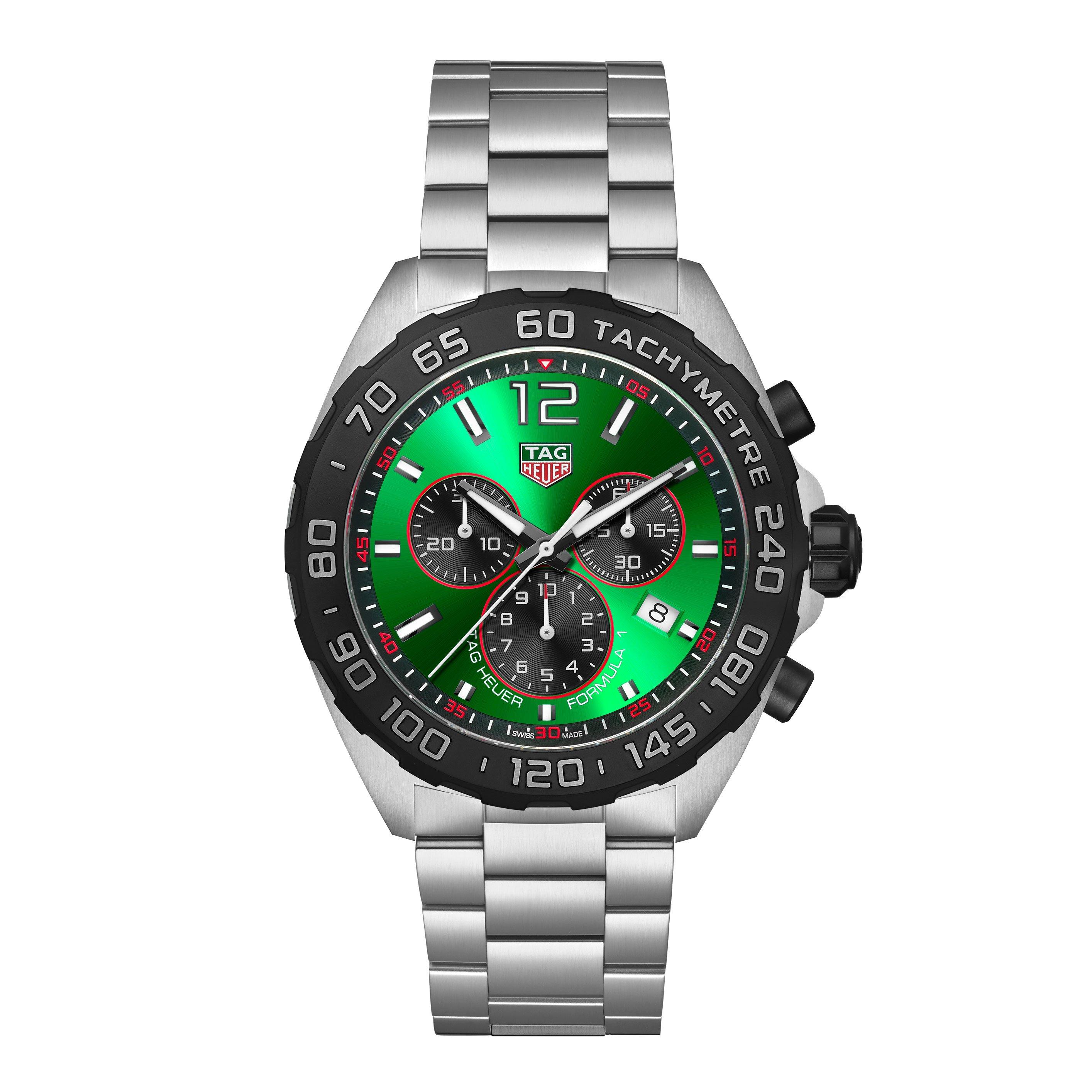 Gold watch green face on sale mens