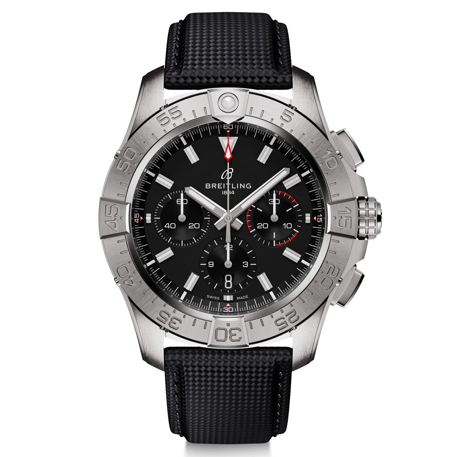 Breitling avenger black online steel