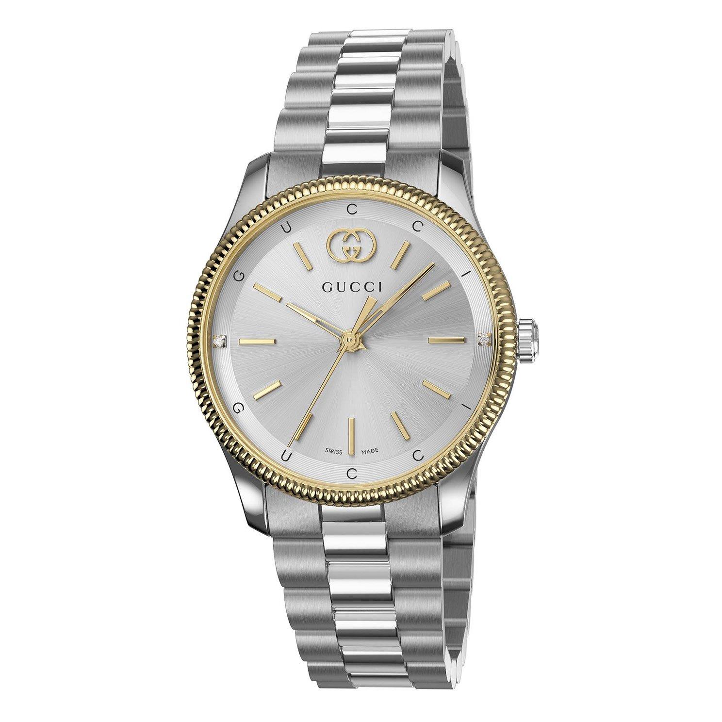 Gucci G-Timeless 29mm Diamond Ladies Watch YA1265063 | Silver, 29