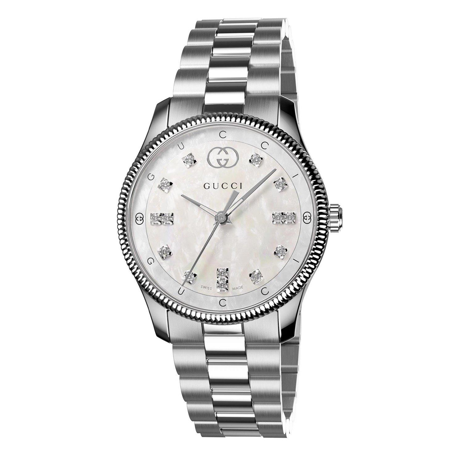 Gucci G-Timeless 29mm Mother of Pearl Diamond Ladies Watch