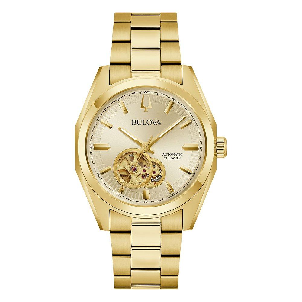Bulova Surveyor 39mm Yellow Gold Plated Automatic Men's Watch