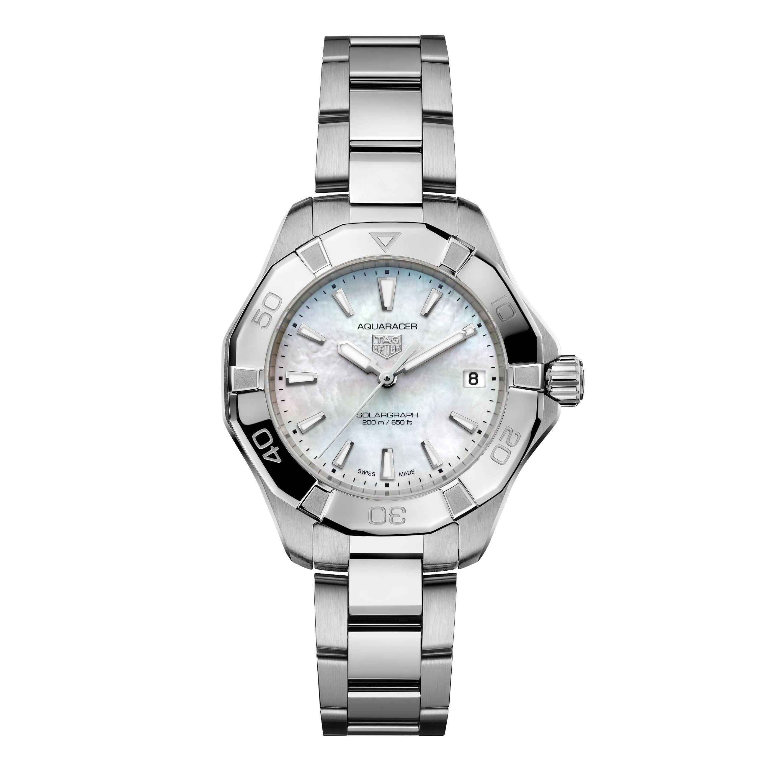 Aquaracer Professional 200 Solargraph Mother of Pearl Quartz Ladies Watch