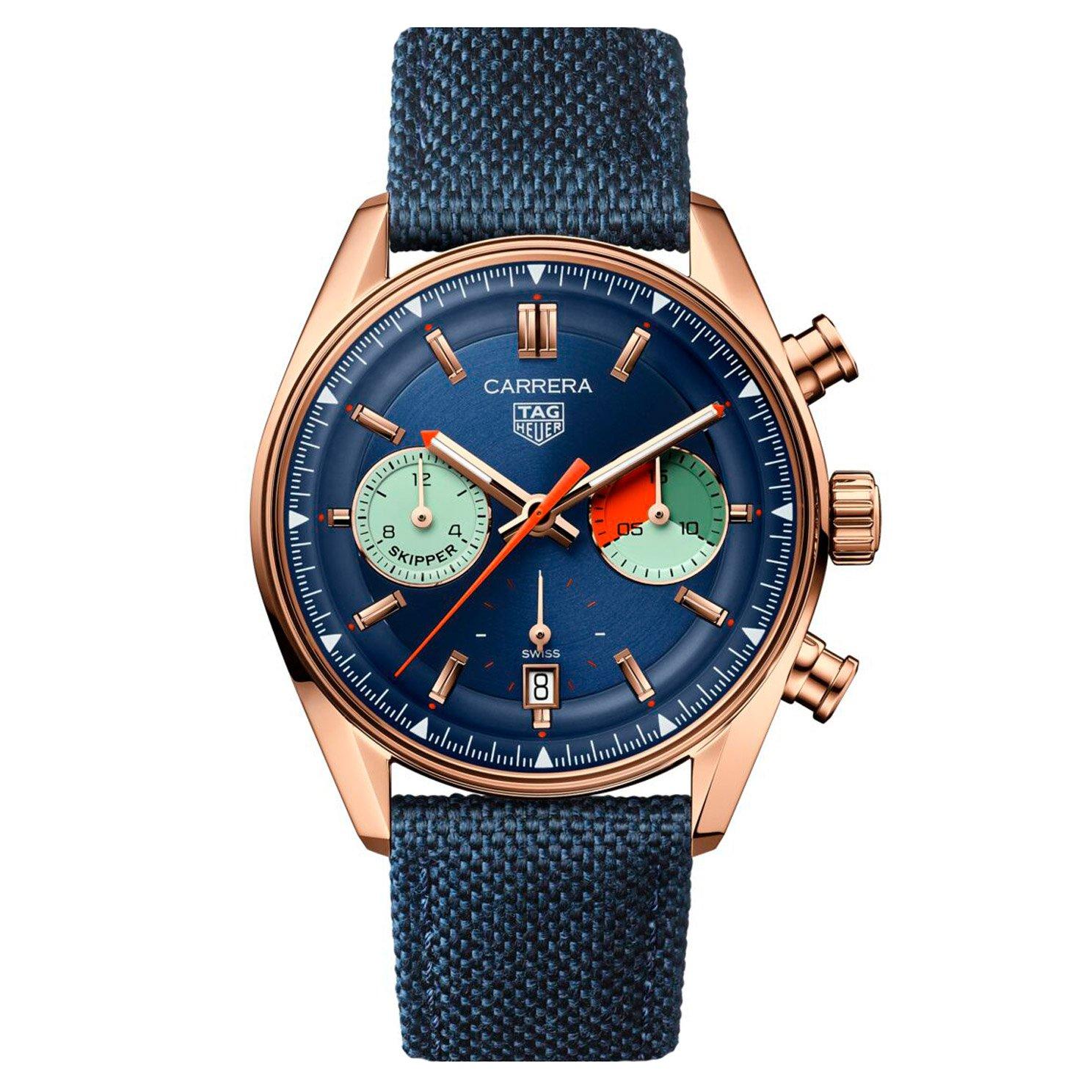 TAG Heuer Carrera Blue 18ct Rose Gold Chronograph Automatic Men’s Watch
