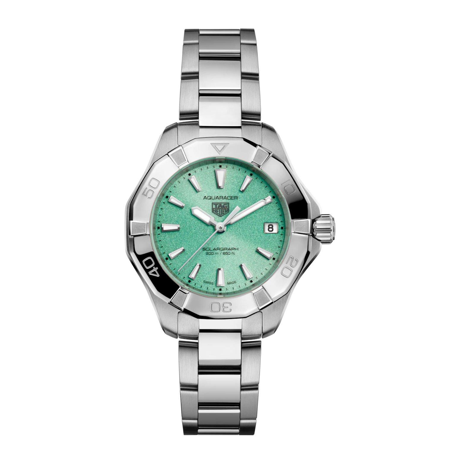TAG Heuer Aquaracer Professional 200 34mm Solargraph Ladies Watch WBP1315.BA0005 34 mm Green Dial Beaverbrooks