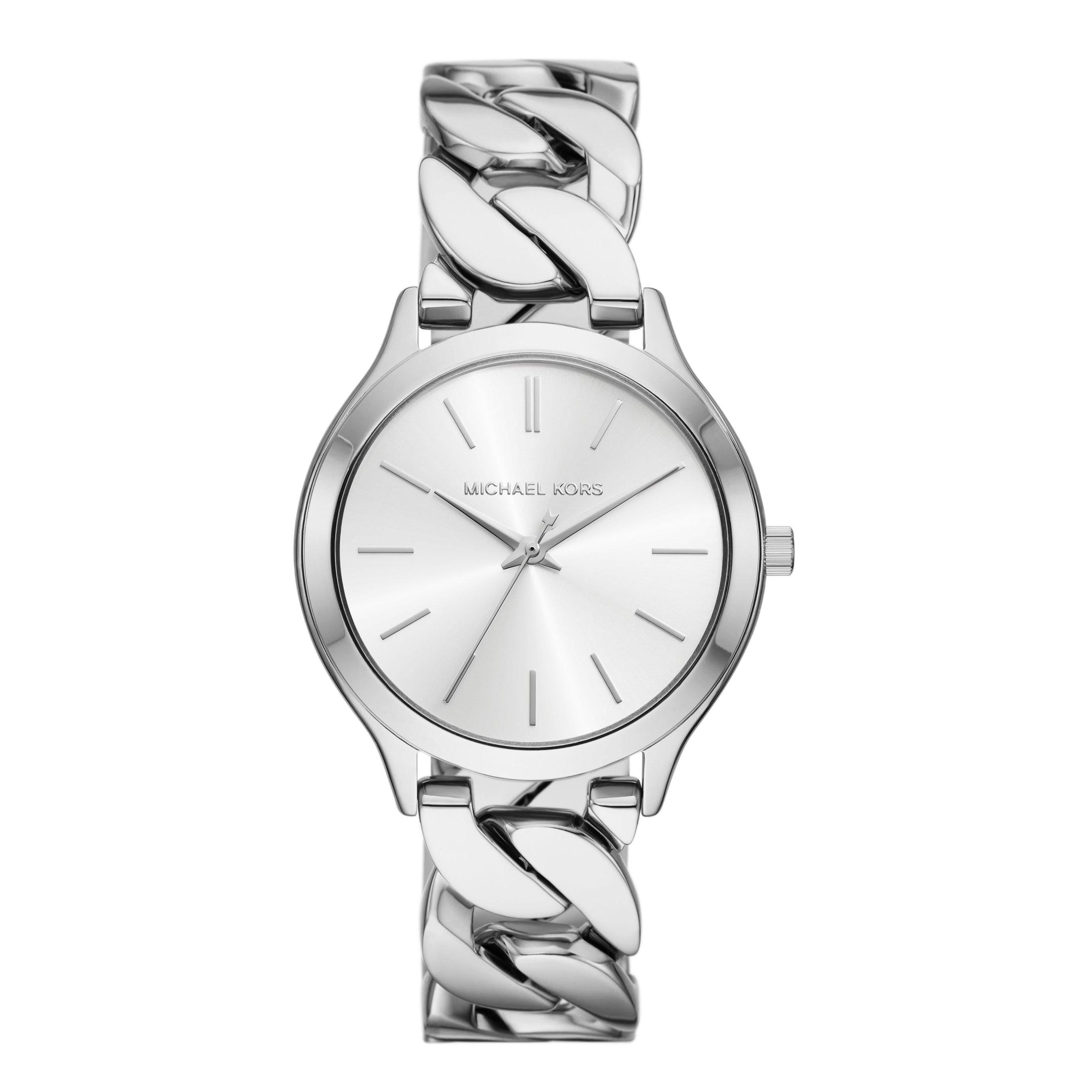 Michael kors silver watch ladies best sale