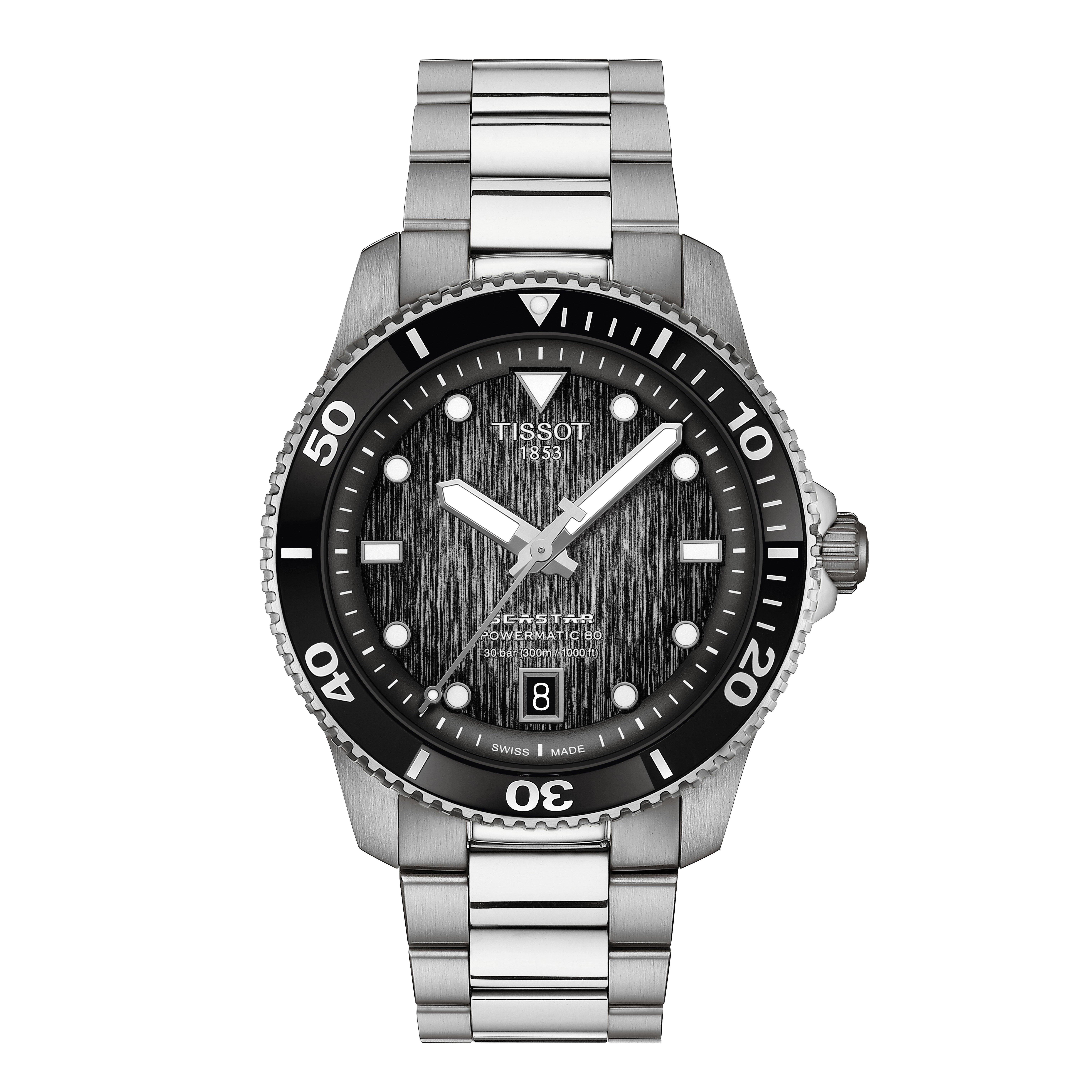 Tissot Seastar 1000 Powermatic 80 Watch - 40mm Dive Watch With 300m Water Resistance
