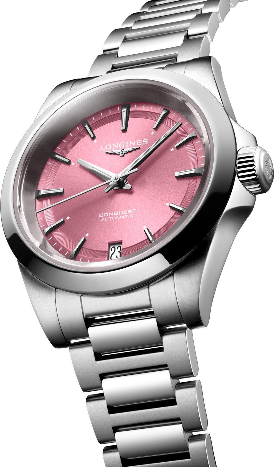 Longines Conquest 34mm Automatic Ladies Watch L34304996 | 34 mm, Pink ...