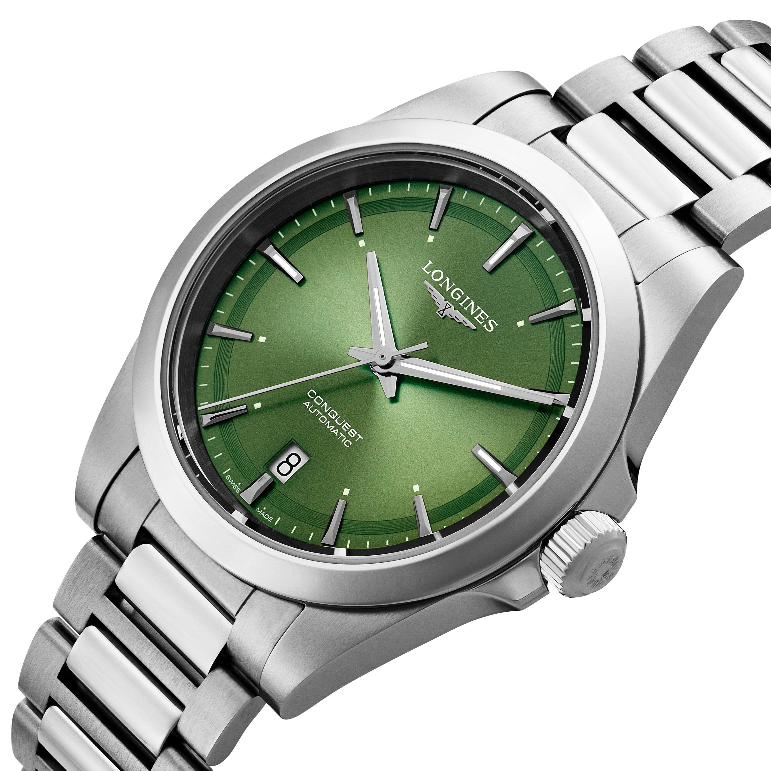 Longines Conquest 38mm Automatic Men’s Watch L37204026 | 38 mm, Green ...