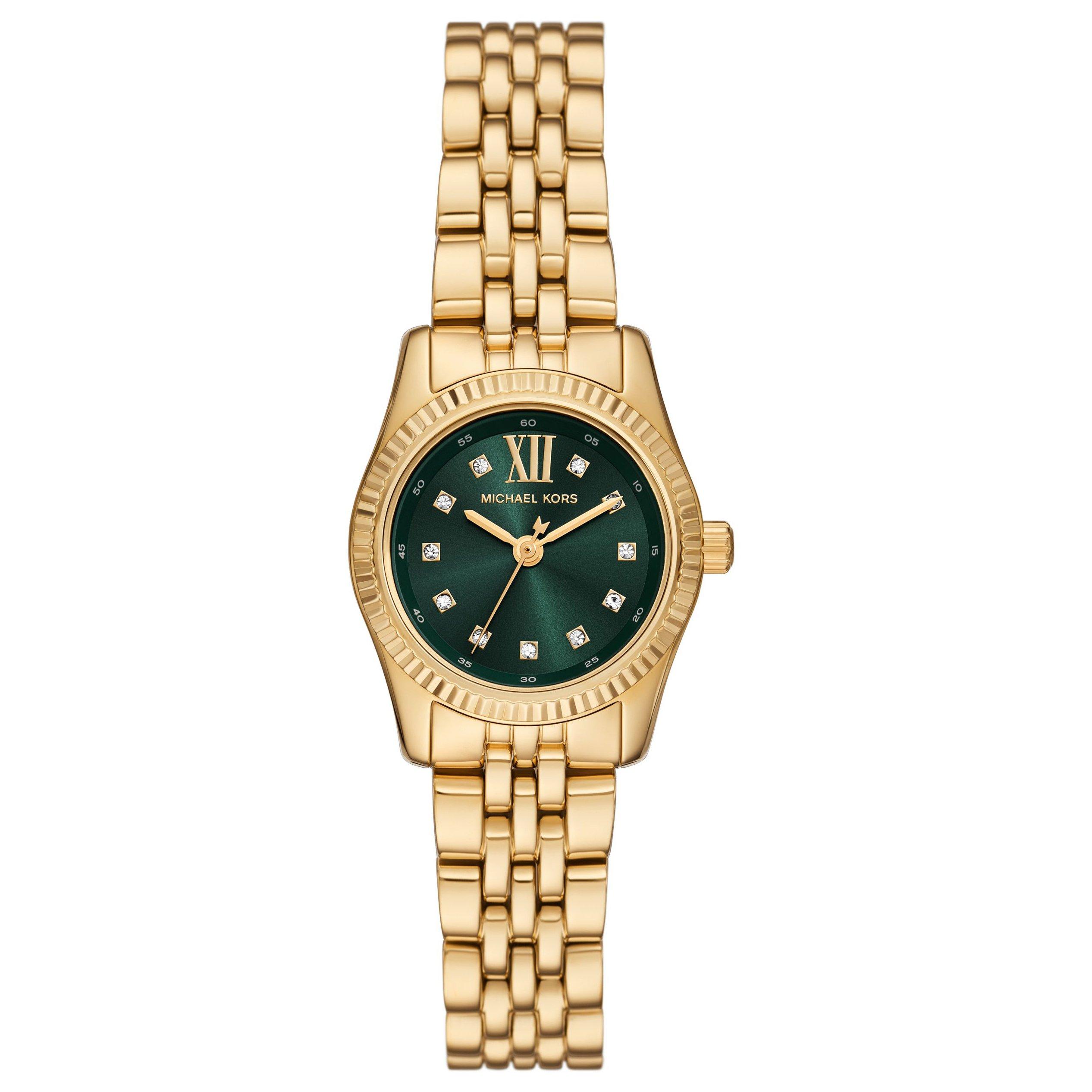 Michael Kors Lexington 26mm Yellow Gold Tone Ladies Watch MK4842 26 mm Green Dial Beaverbrooks