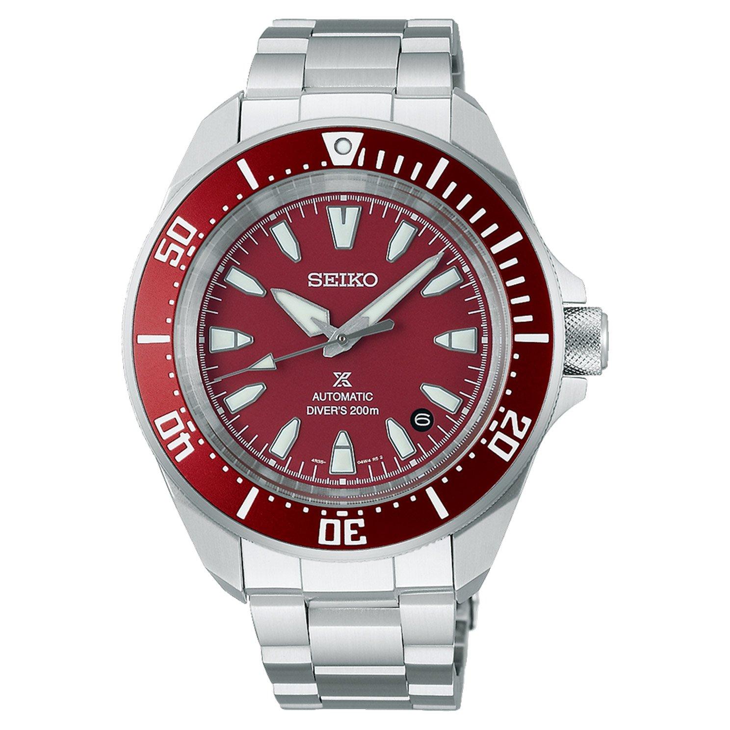 Seiko Prospex Men's 4R Red Divers 41.7mm Automatic Men's Watch SRPL11K1