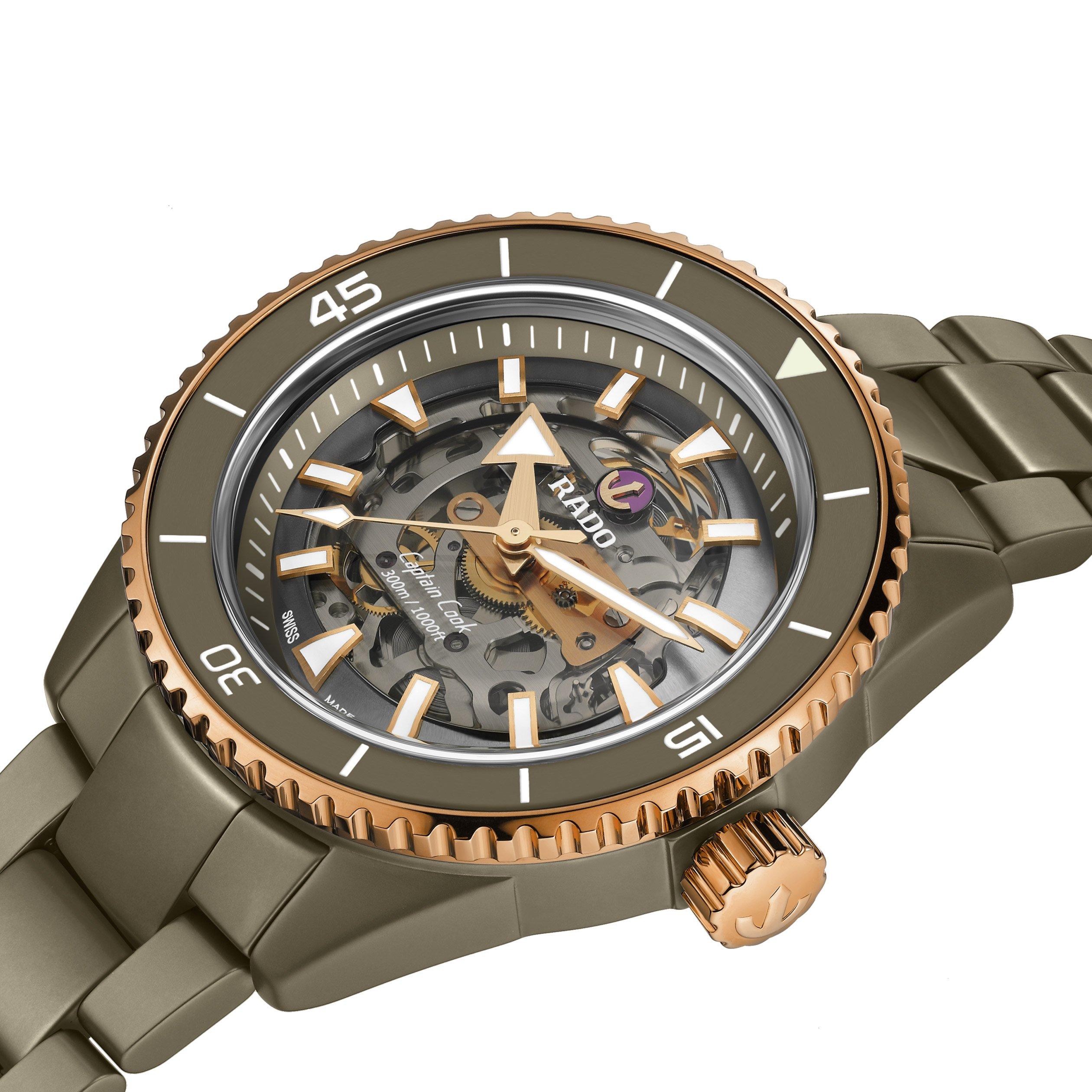 Rado Captain Cook 43mm High-Tech Ceramic Skeleton Automatic Men’s Watch