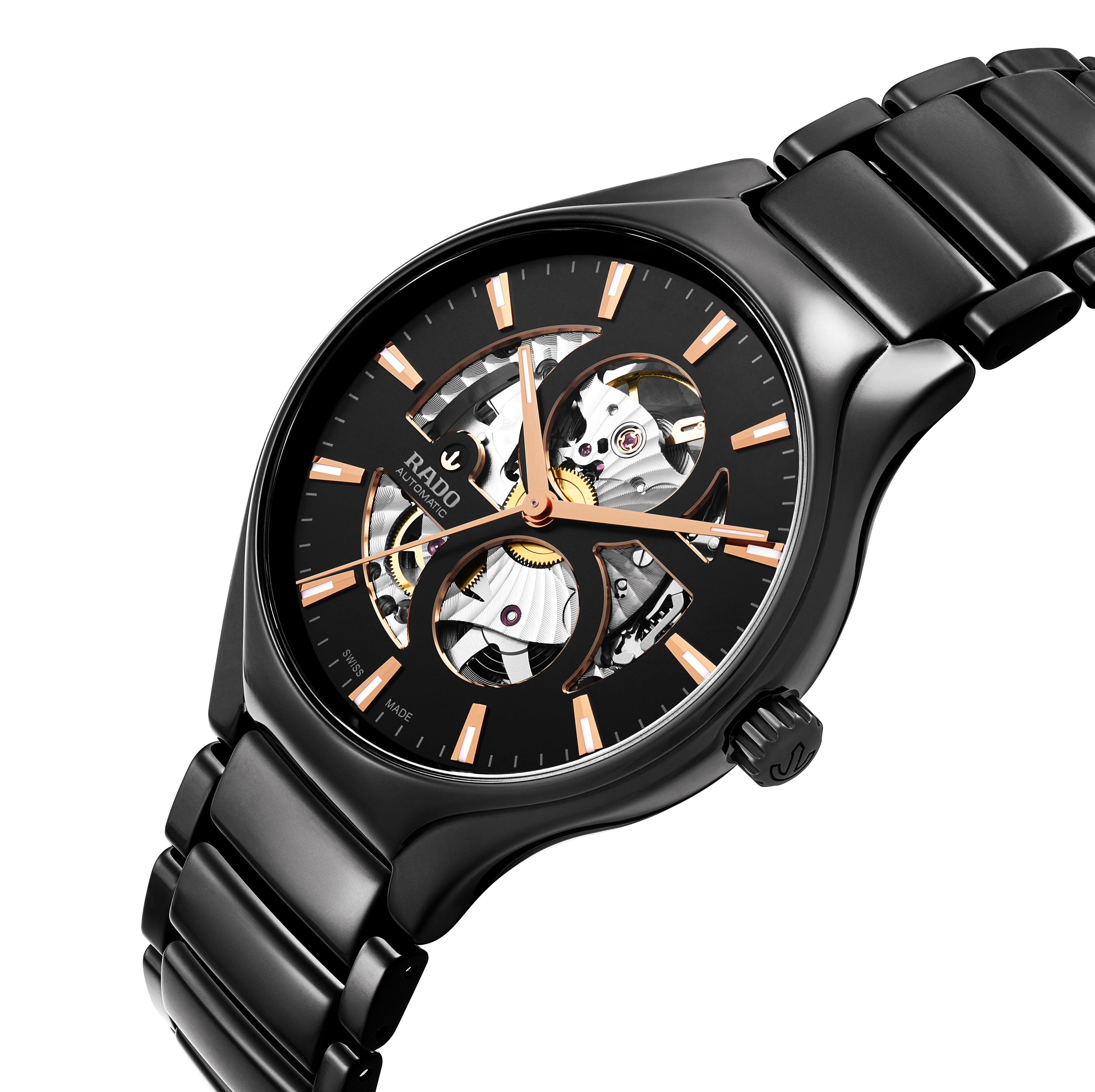 Rado True Round 40mm High-Tech Ceramic Skeleton Automatic Watch