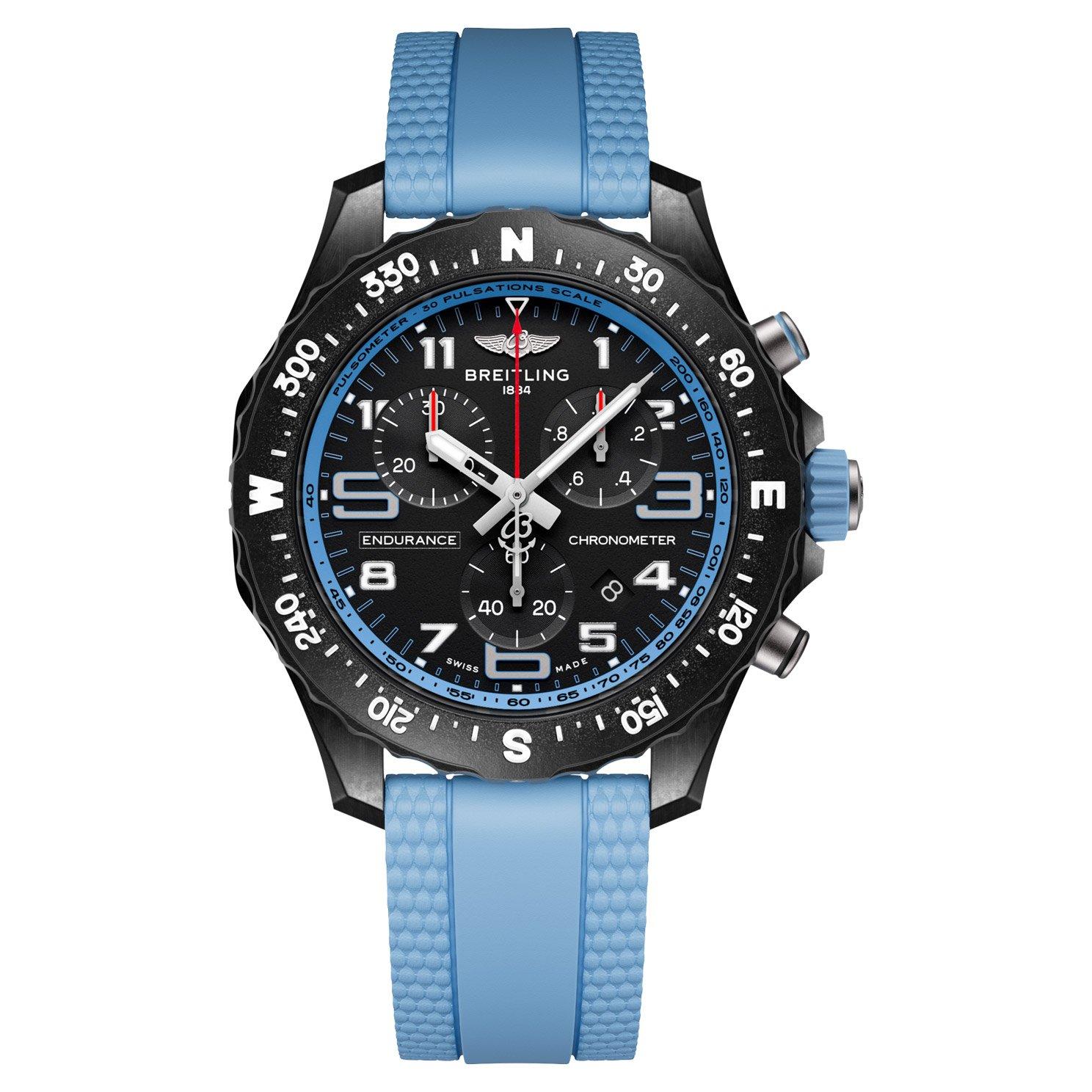 Breitling Endurance Pro 38mm Chronograph Blue Rubber Strap