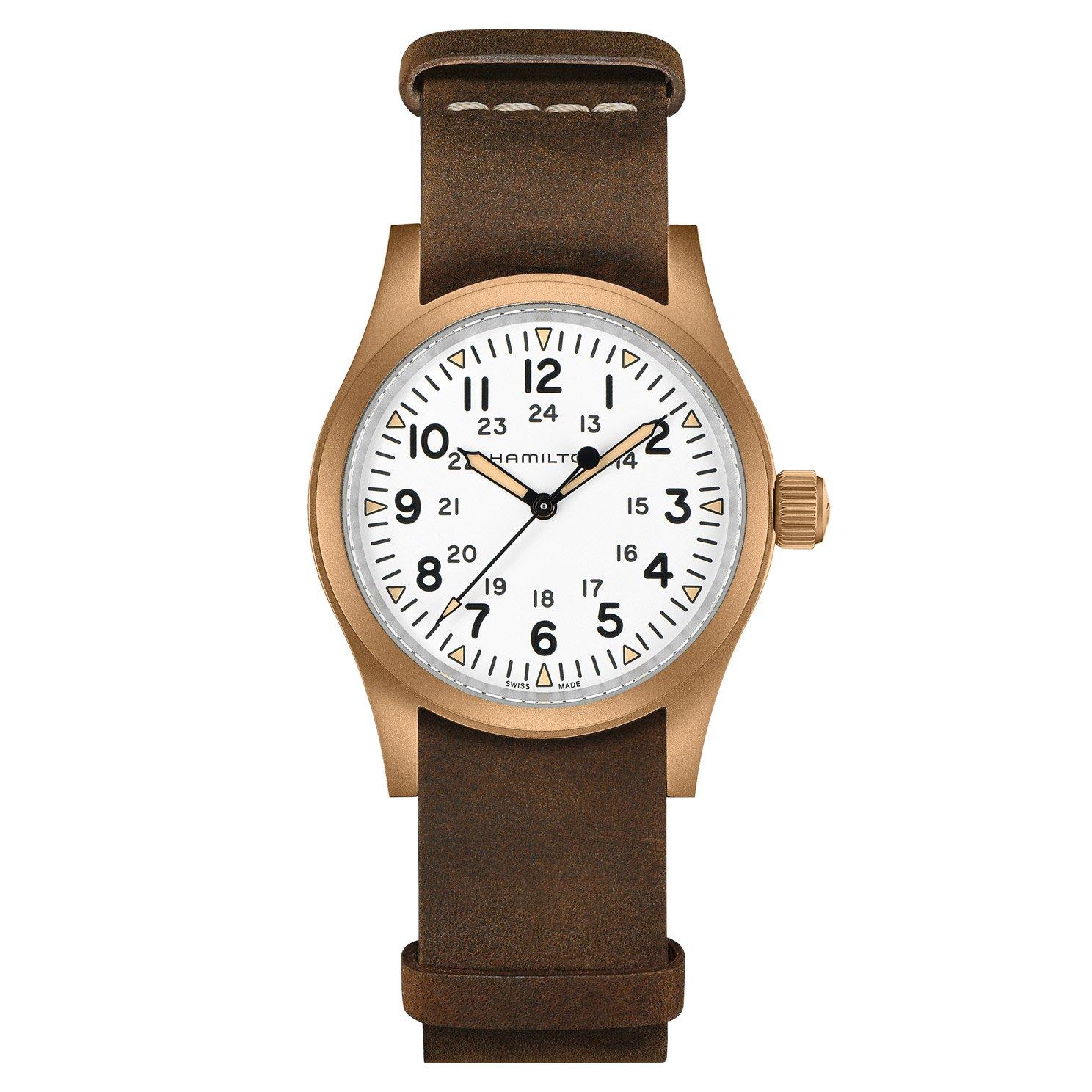 M*T様 HAMILTON アナログ腕時計 ホワイト/ゴールド 型番　H2733 Hamilton American Classic Boulton 27mm Gold PVD Watch H13431553