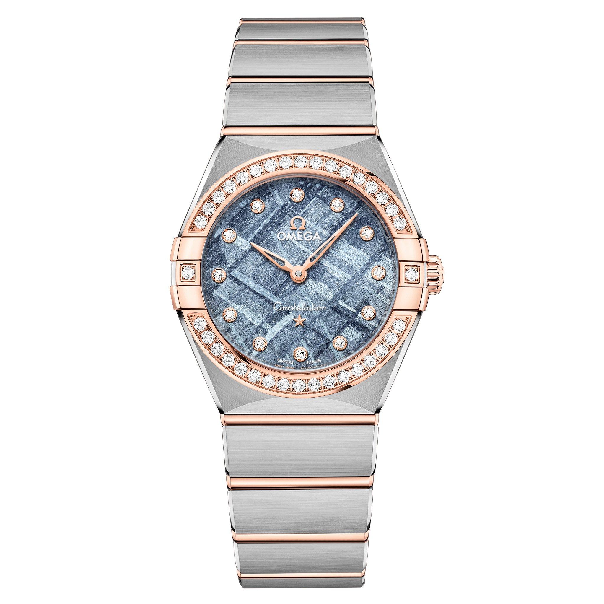 OMEGA Constellation 28mm Stainless Steel and 18K Sedna Gold Diamond Ladies Watch