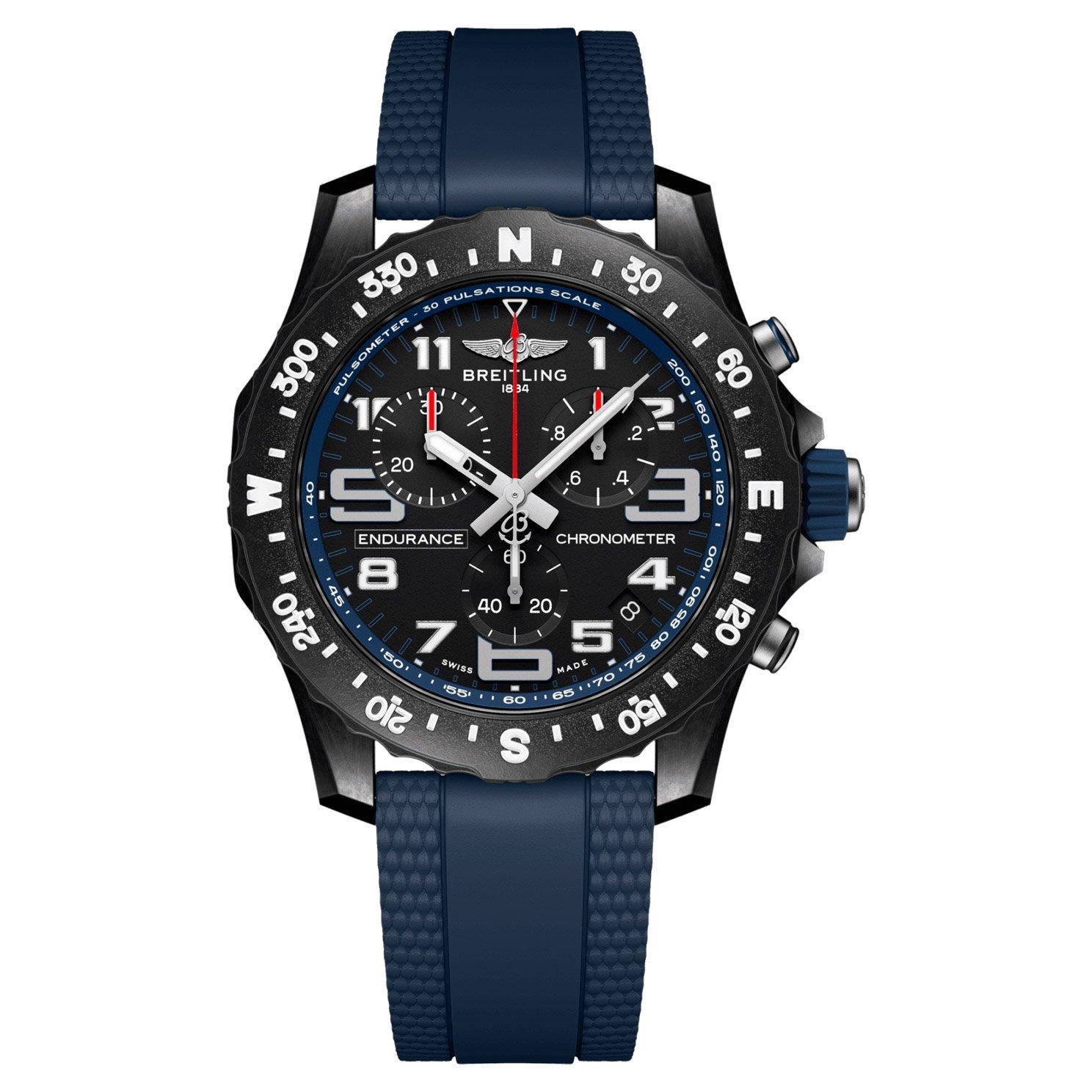 Breitling Endurance Pro 44mm Chronograph Navy Blue Rubber Strap