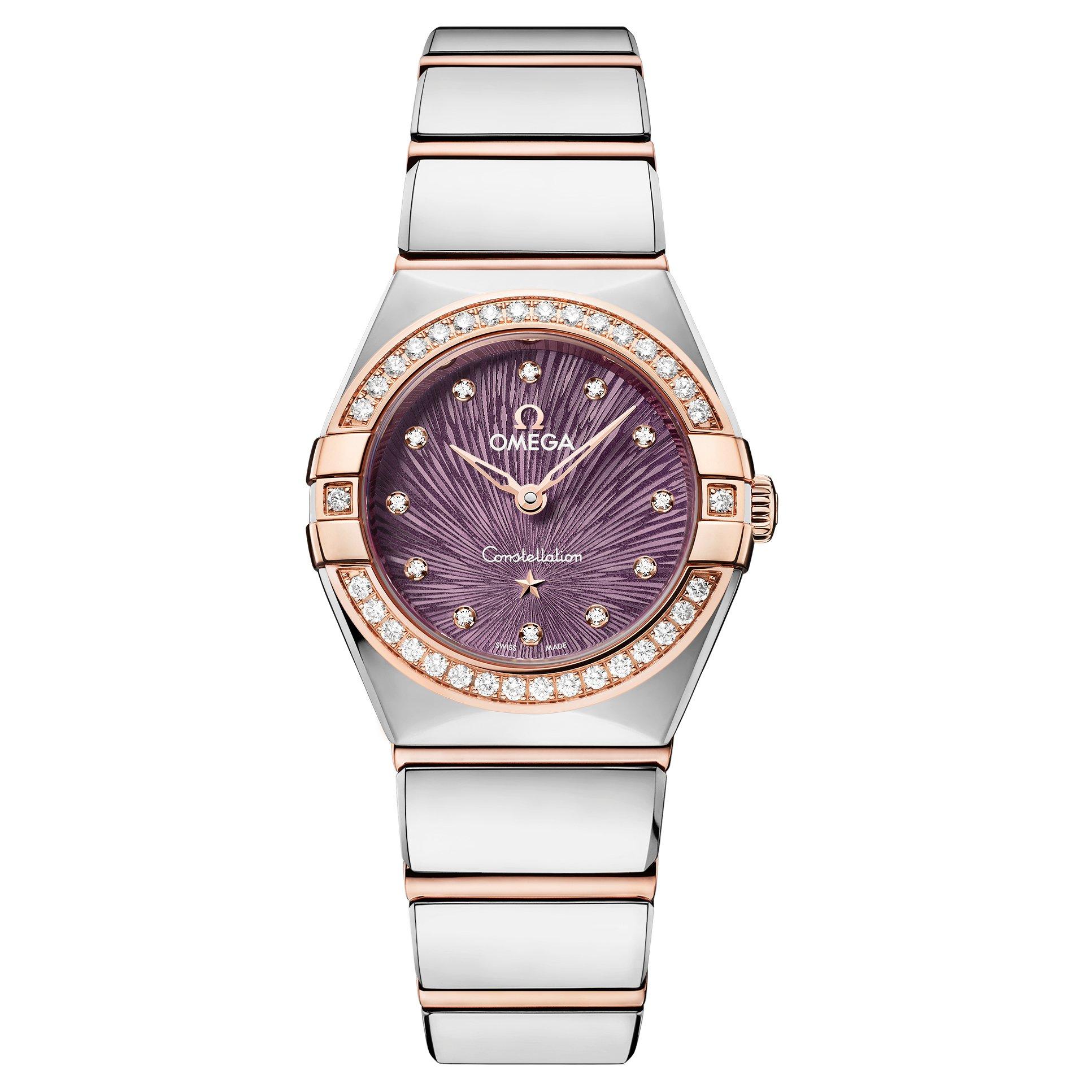 OMEGA Constellation 25mm Stainless Steel and 18K Sedna Gold Diamond Ladies Watch