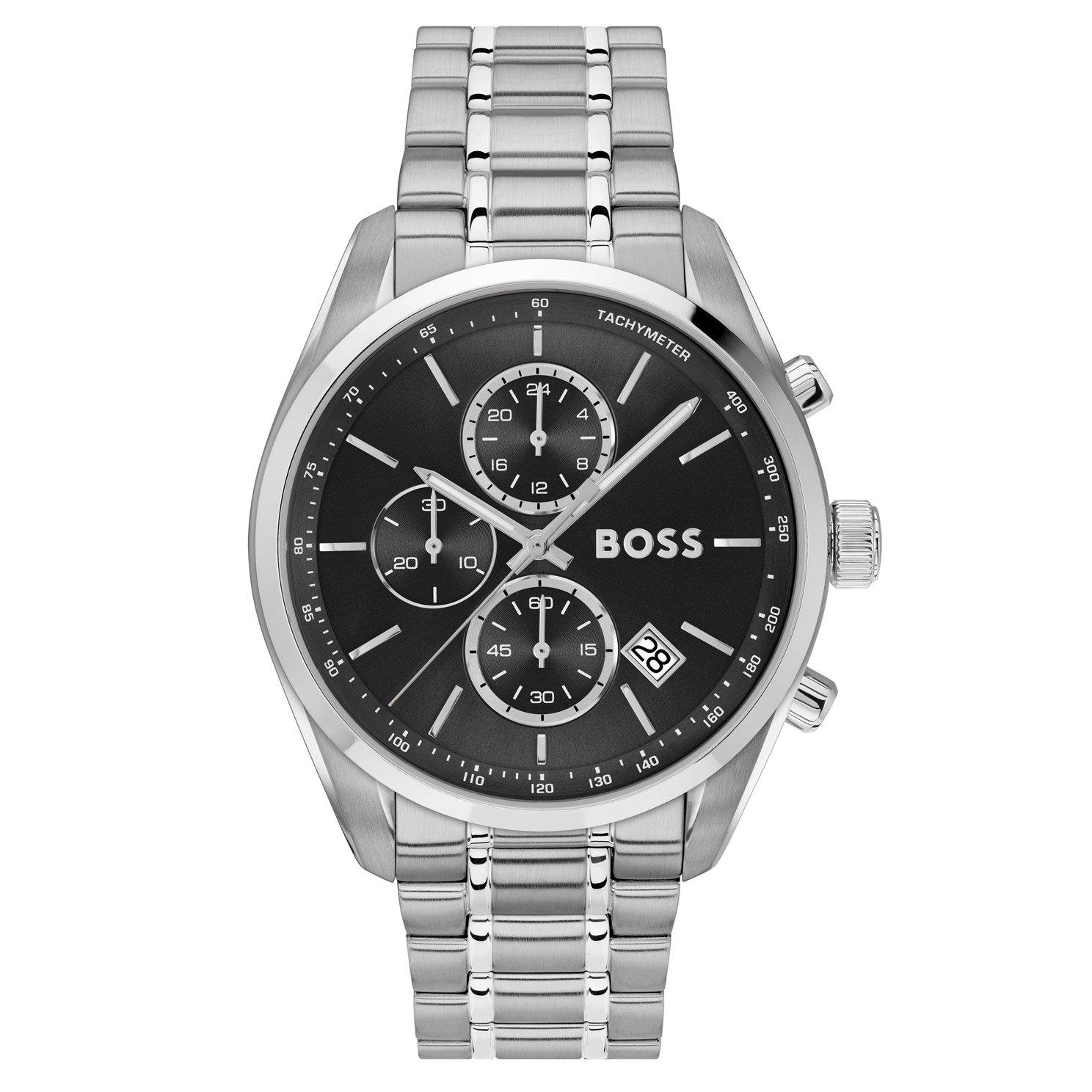 BOSS Grand Prix 44.5mm Stainless Steel Chronograph Men's Watch