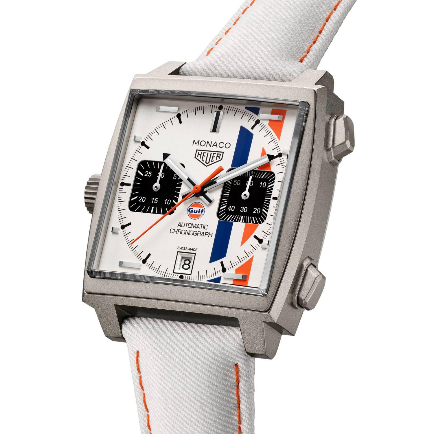 TAG Heuer Limited Edition Monaco Chronograph X Gulf 39mm Titanium Automatic Watch