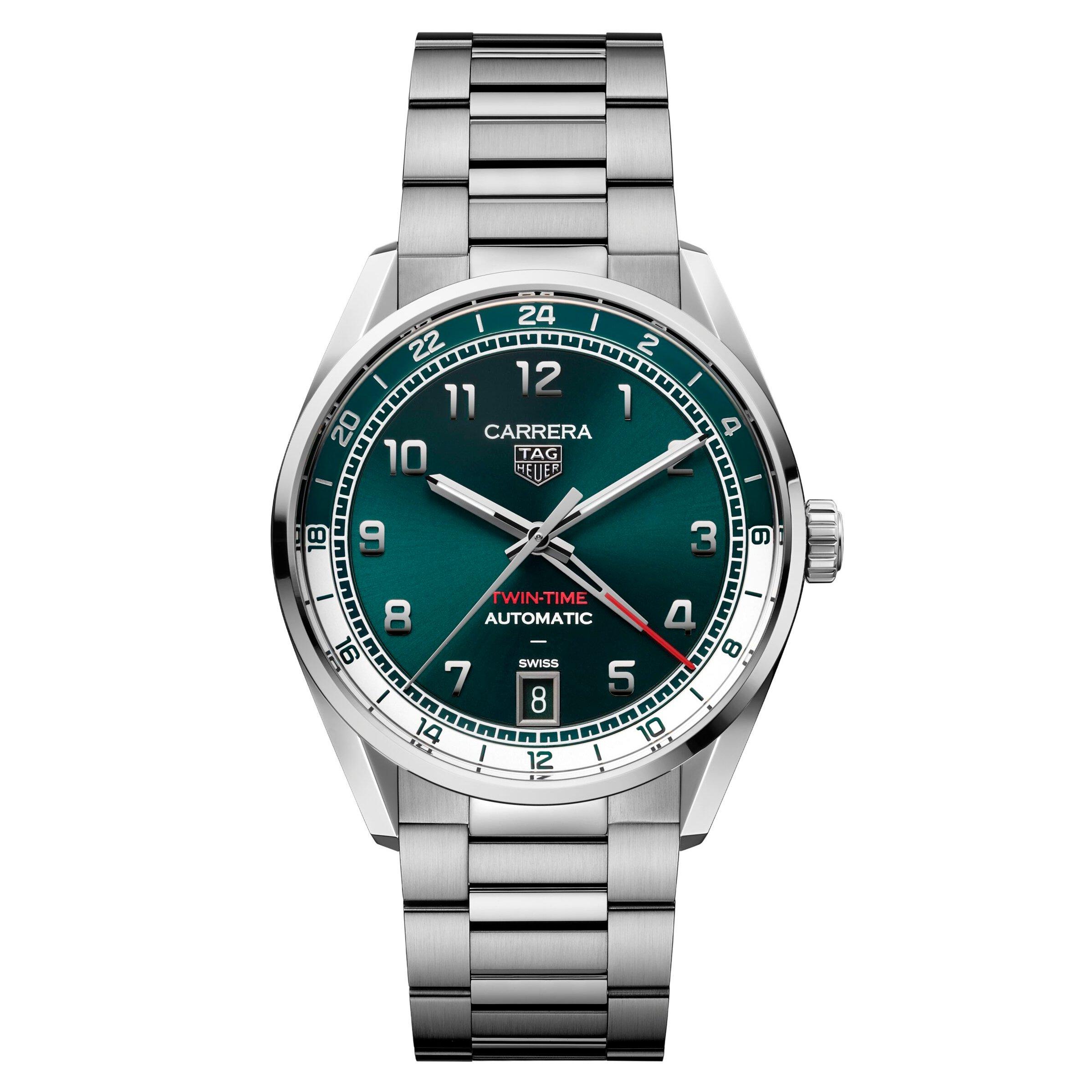 TAG Heuer Carrera Date Twin Time 41mm Automatic Watch WDA2114 - Main Image