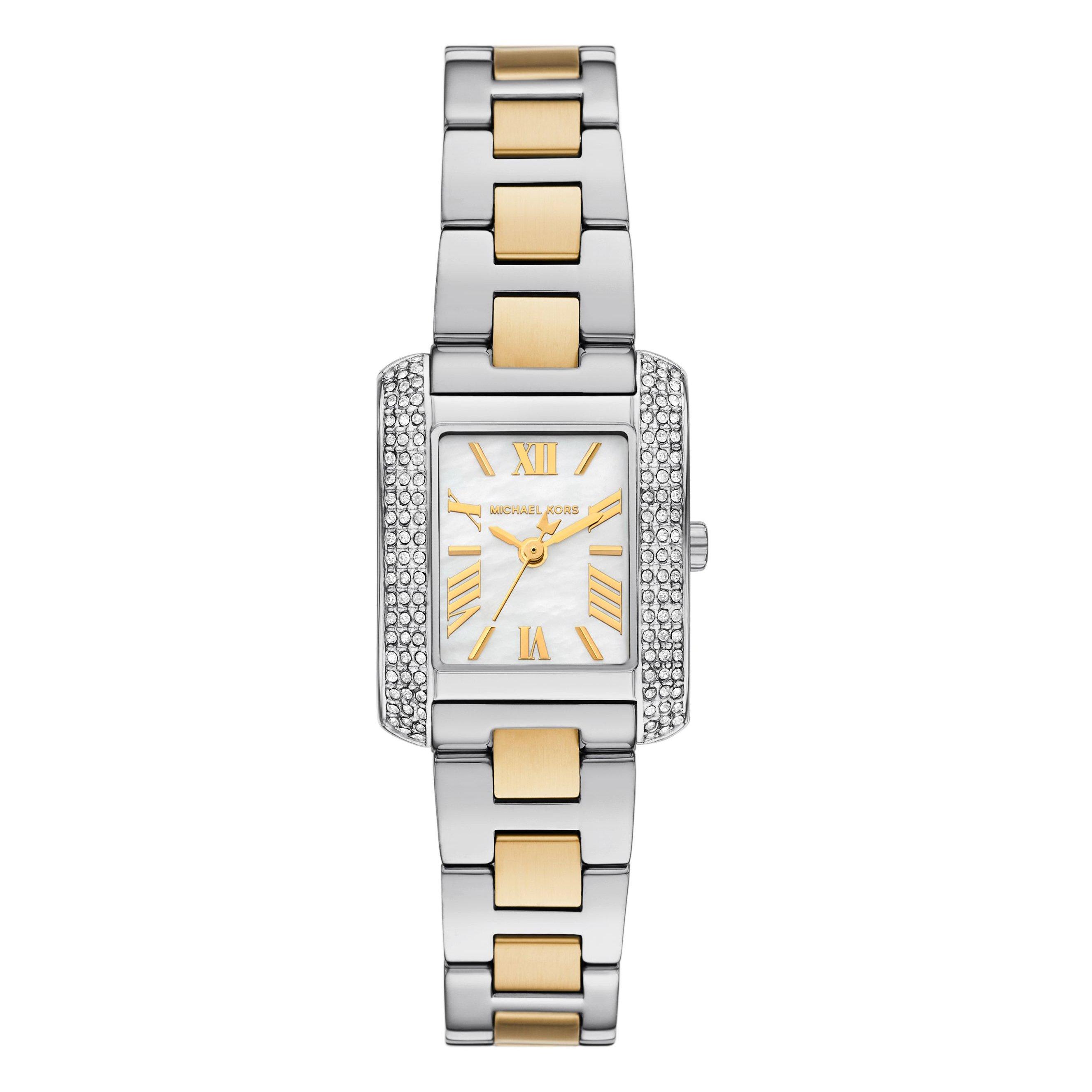 Michael Kors 22mm Yellow Gold Tone Mother of Pearl Crystal
