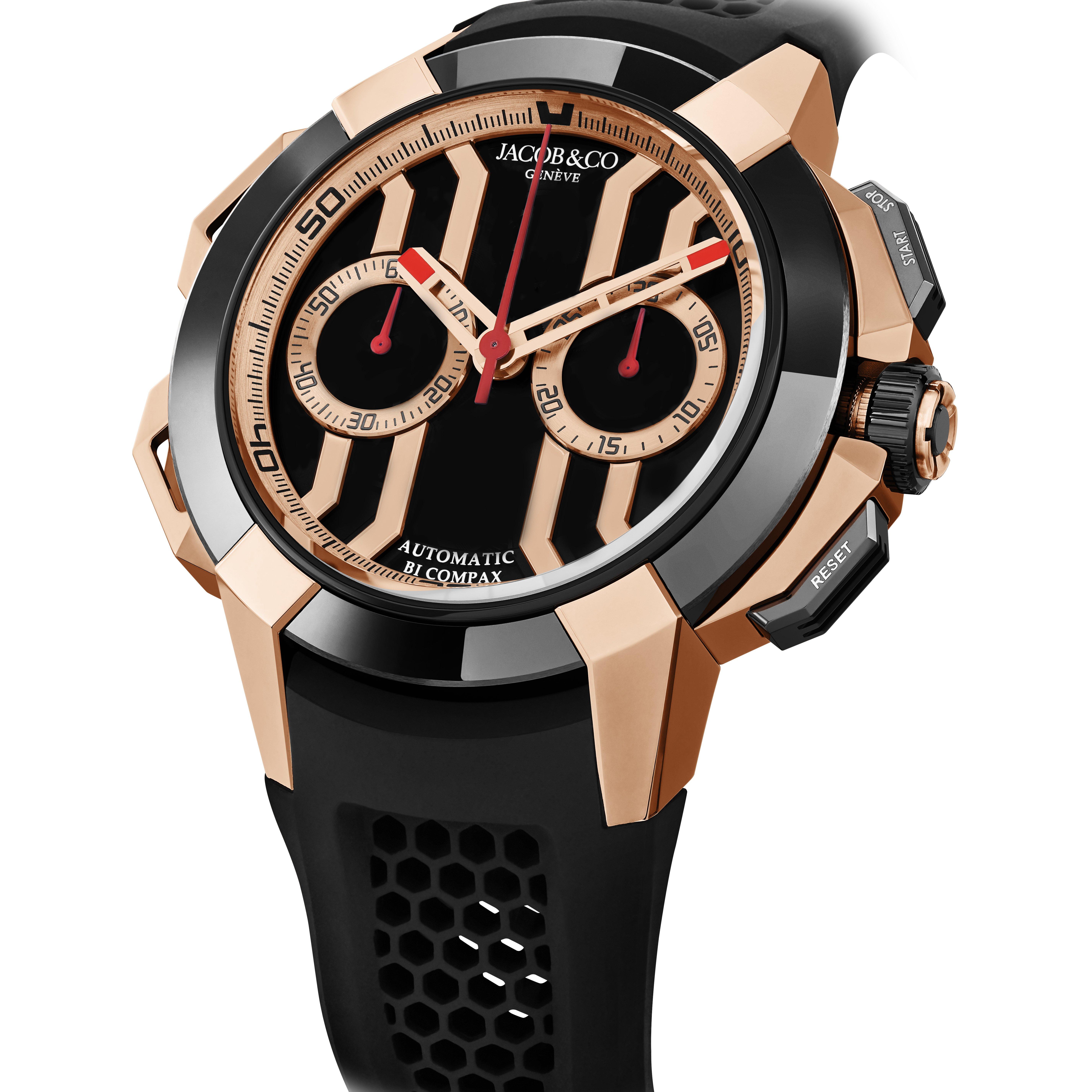 Jacob & Co. Epic X Chrono 44mm 18K Rose Gold Titanium Chronograph Automatic Watch