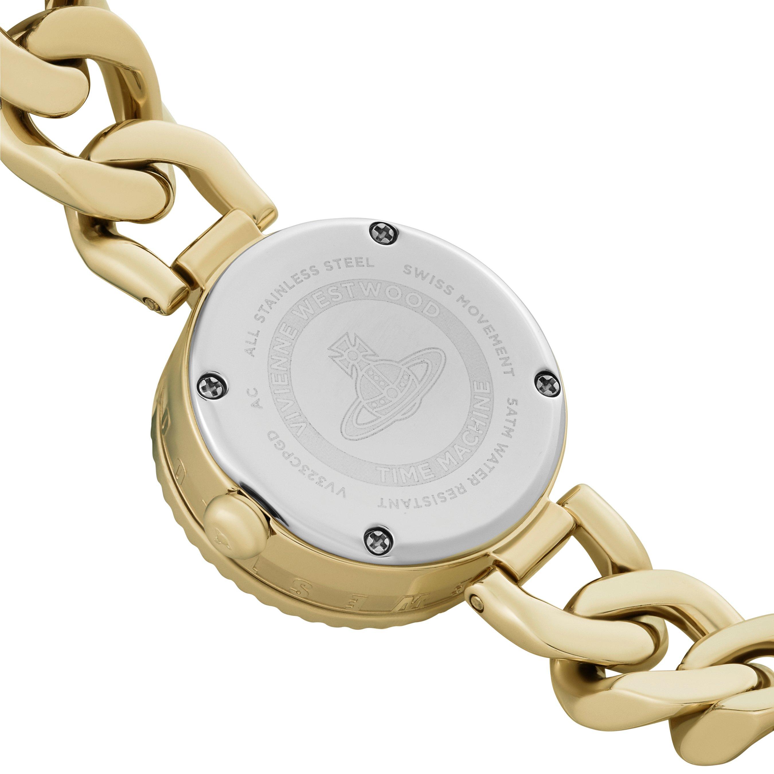 Vivienne Westwood Orb Button 25.5mm Yellow Gold Tone Ladies Watch
