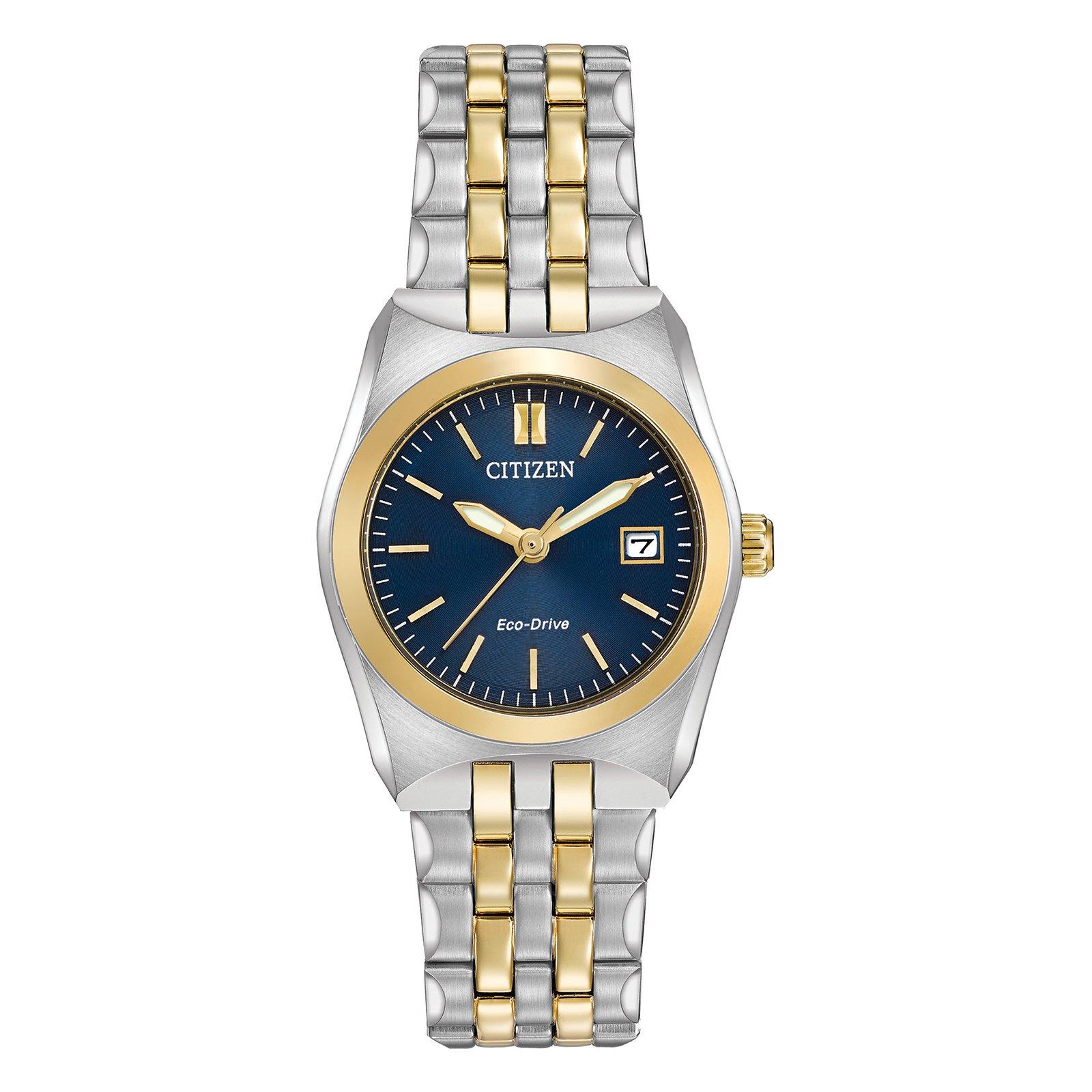 Citizen 28mm Stainless Steel and Yellow Gold Tone Eco Drive Ladies Watch