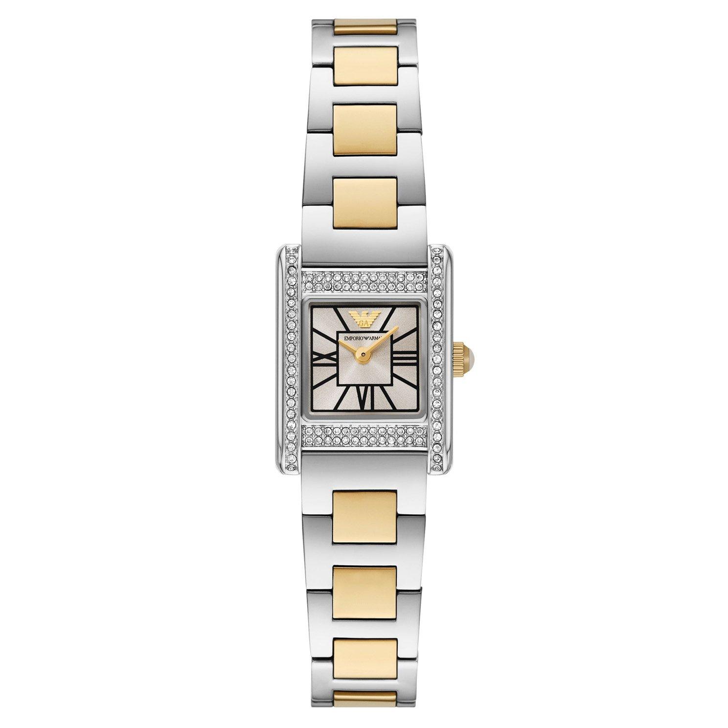 Emporio Armani 26mm Stainless Steel and Gold Tone Crystal Ladies Watch
