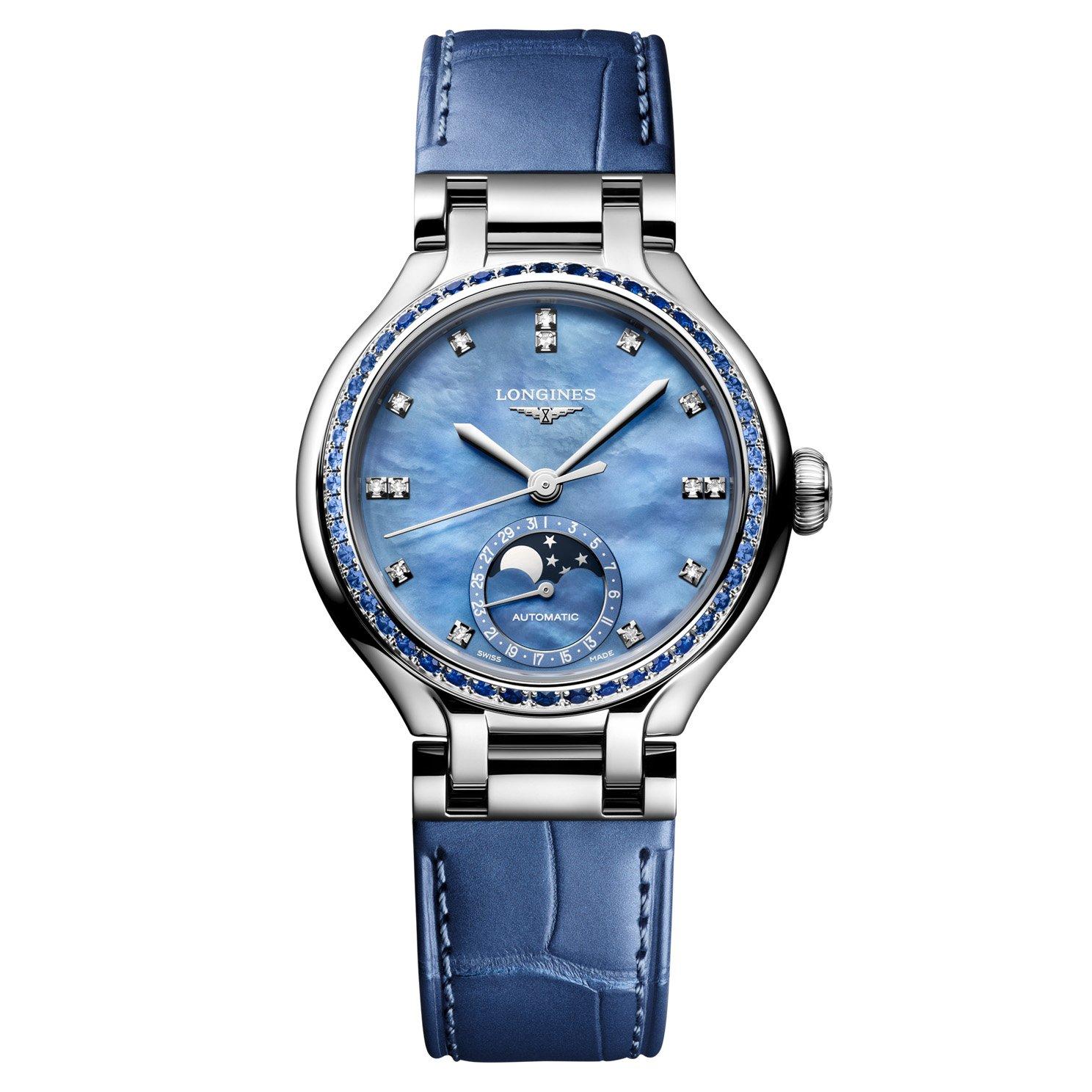 Longines Longines Primaluna Moonphase 34mm Diamond Automatic Ladies Watch