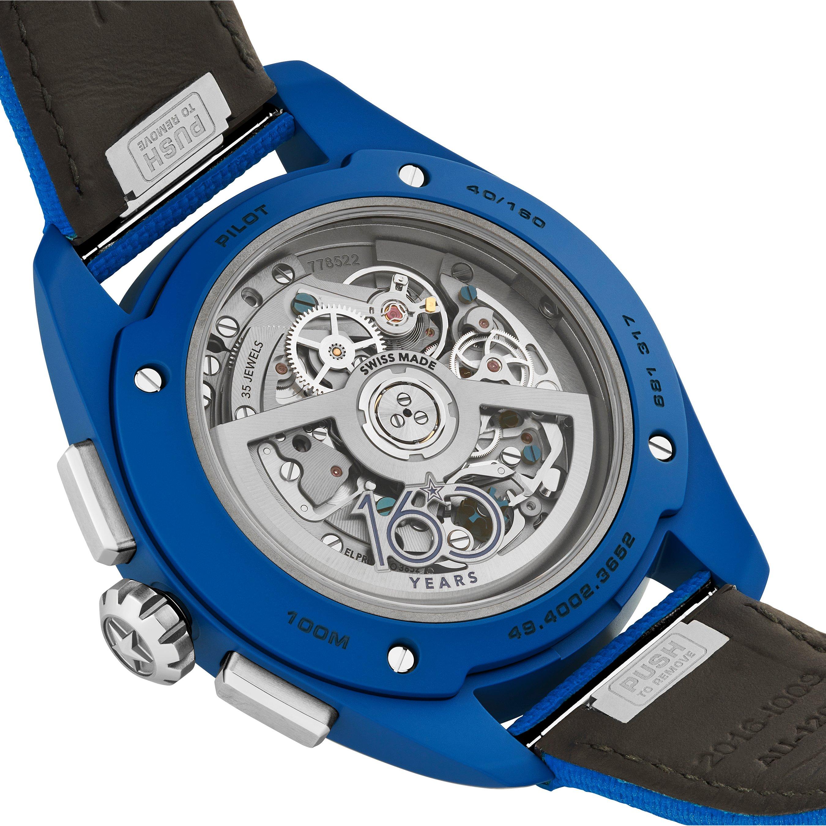 【re:z BLUE】SPICULE DIA SET ZENITH Pilot Big Date Flyback 160th Anniversary Edition 42mm