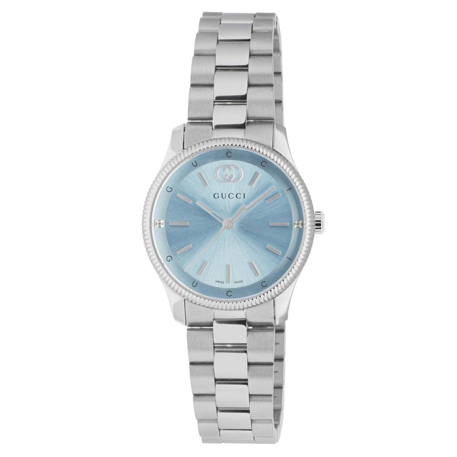 Gucci G-Timeless 29mm Diamond Ladies Watch YA1265068 | Blue, 29 mm
