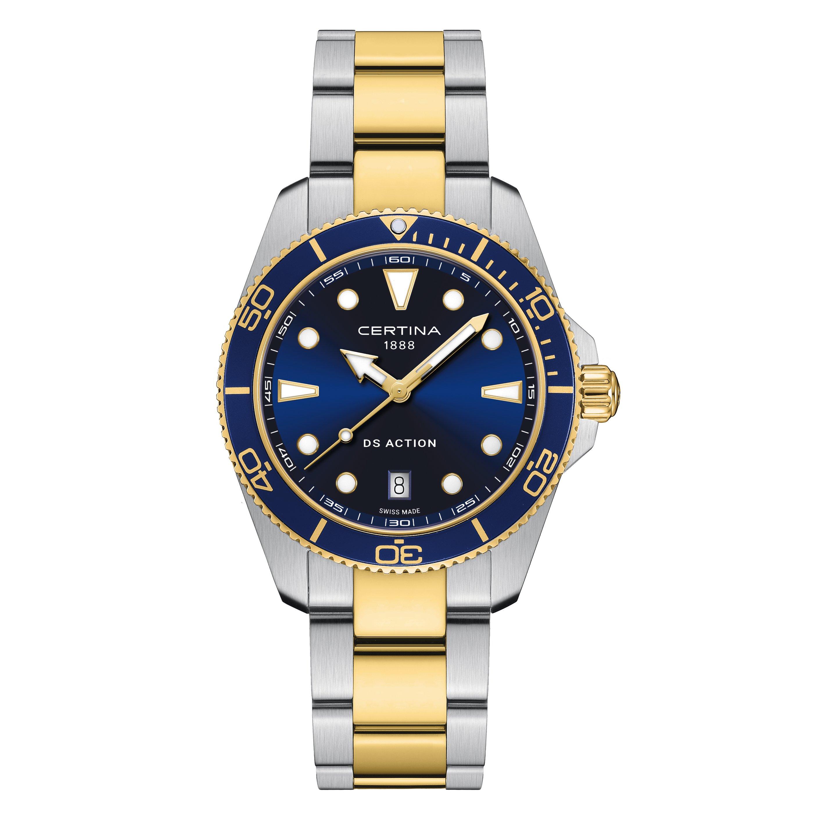 Certina DS Action 40mm Stainless Steel and Yellow Gold Tone Men's