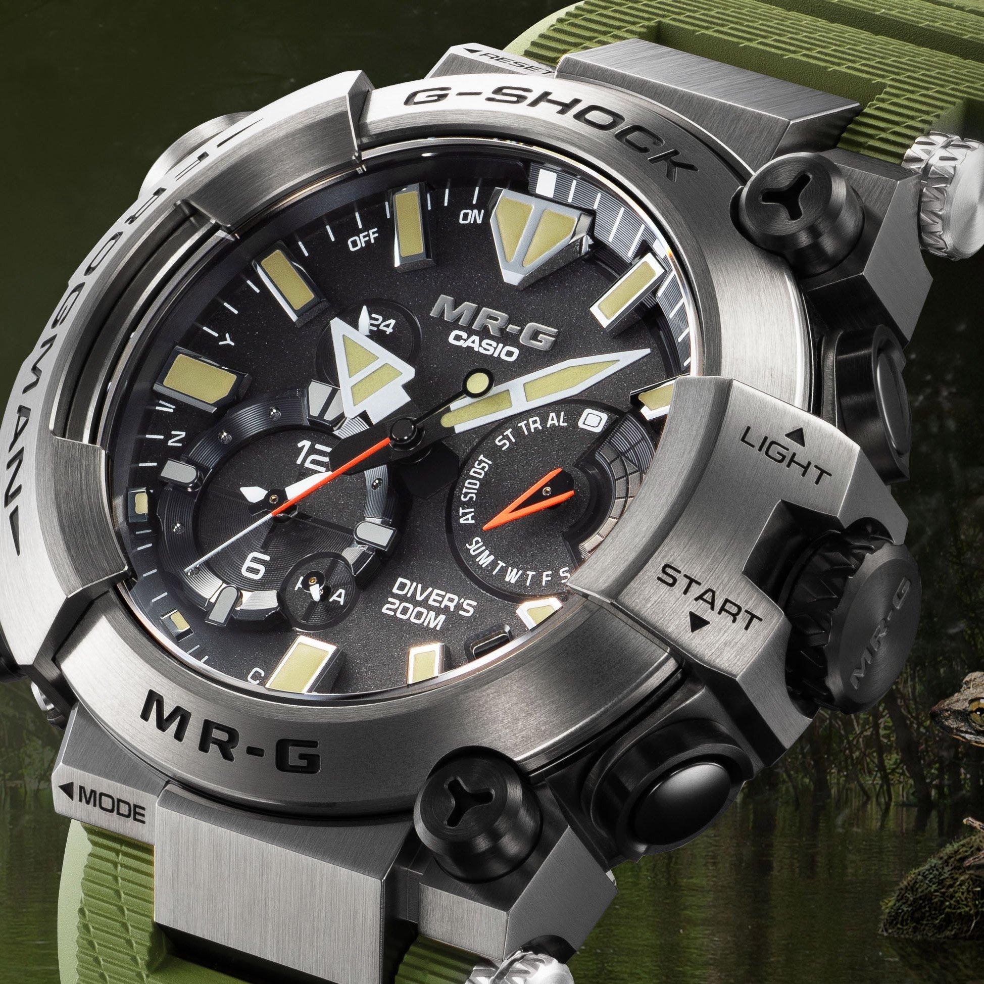 G-Shock MR-G Frogman 49.7mm Titanium Solar Powered Men's Watch MRG