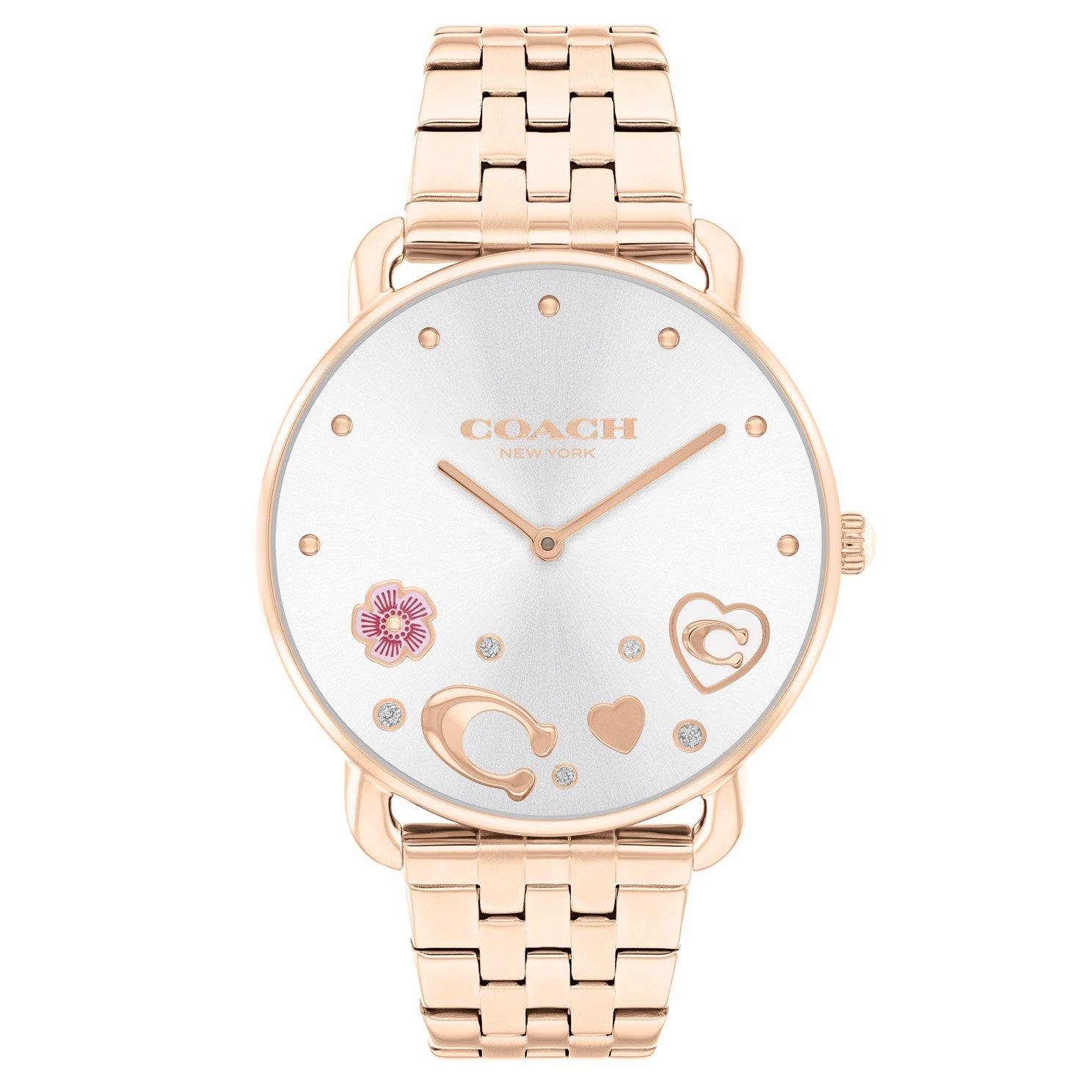 Coach Elliot 28mm Rose Gold Tone Crystal Ladies Watch 14504285
