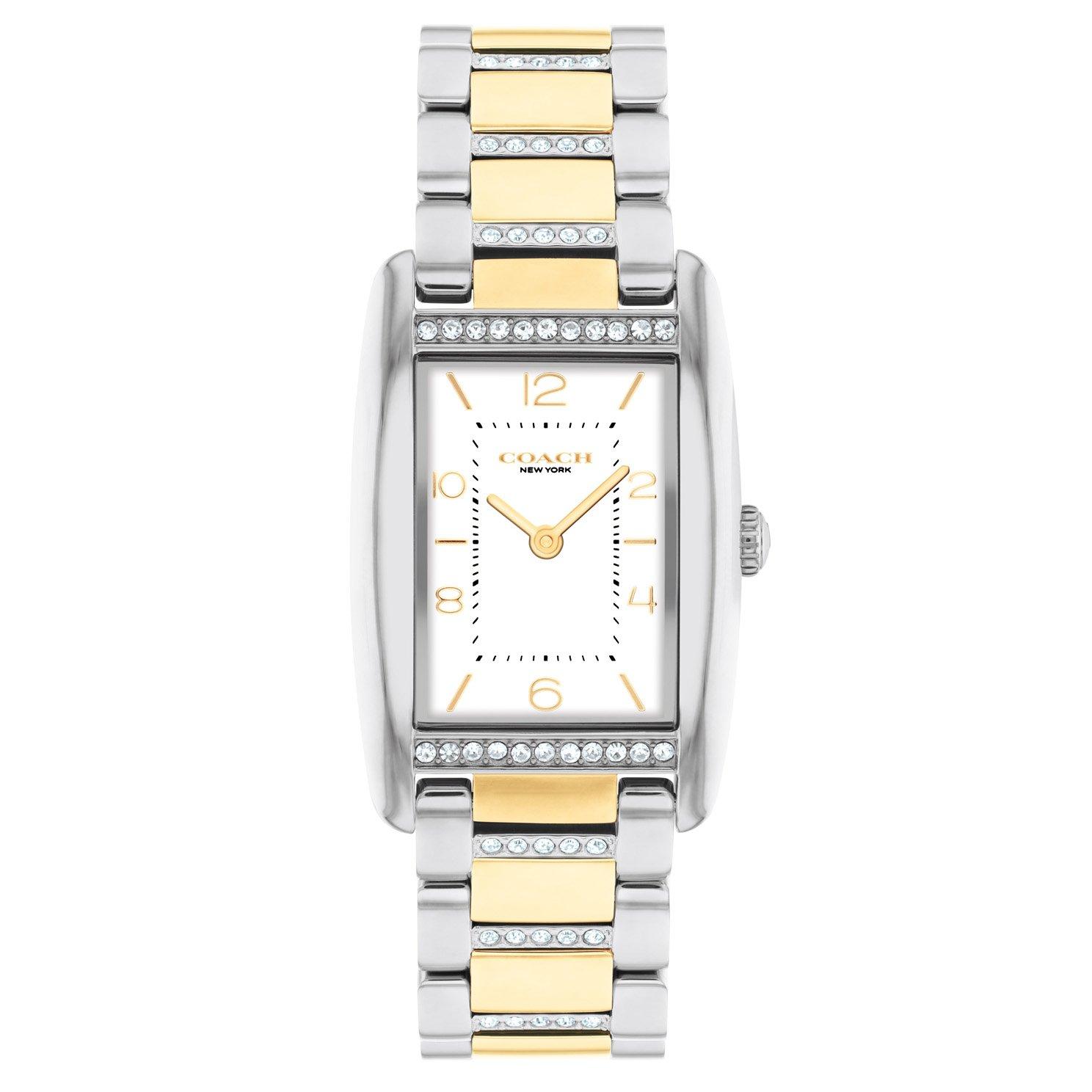 Coach Reese 35mm Stainless Steel and Yellow Gold Tone Crystal Ladies Watch