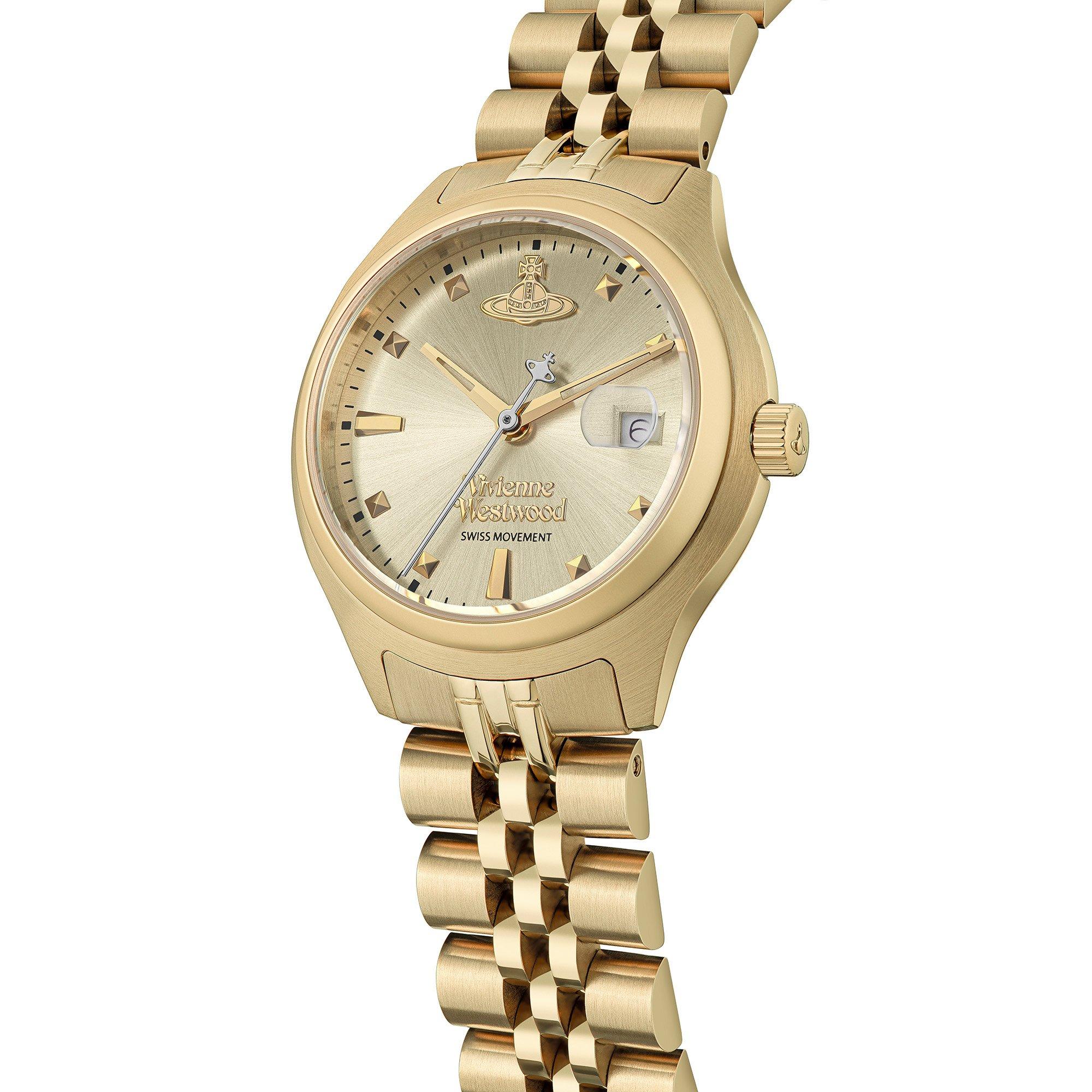Vivienne Westwood Little Camberwell 29mm Yellow Gold Tone Ladies