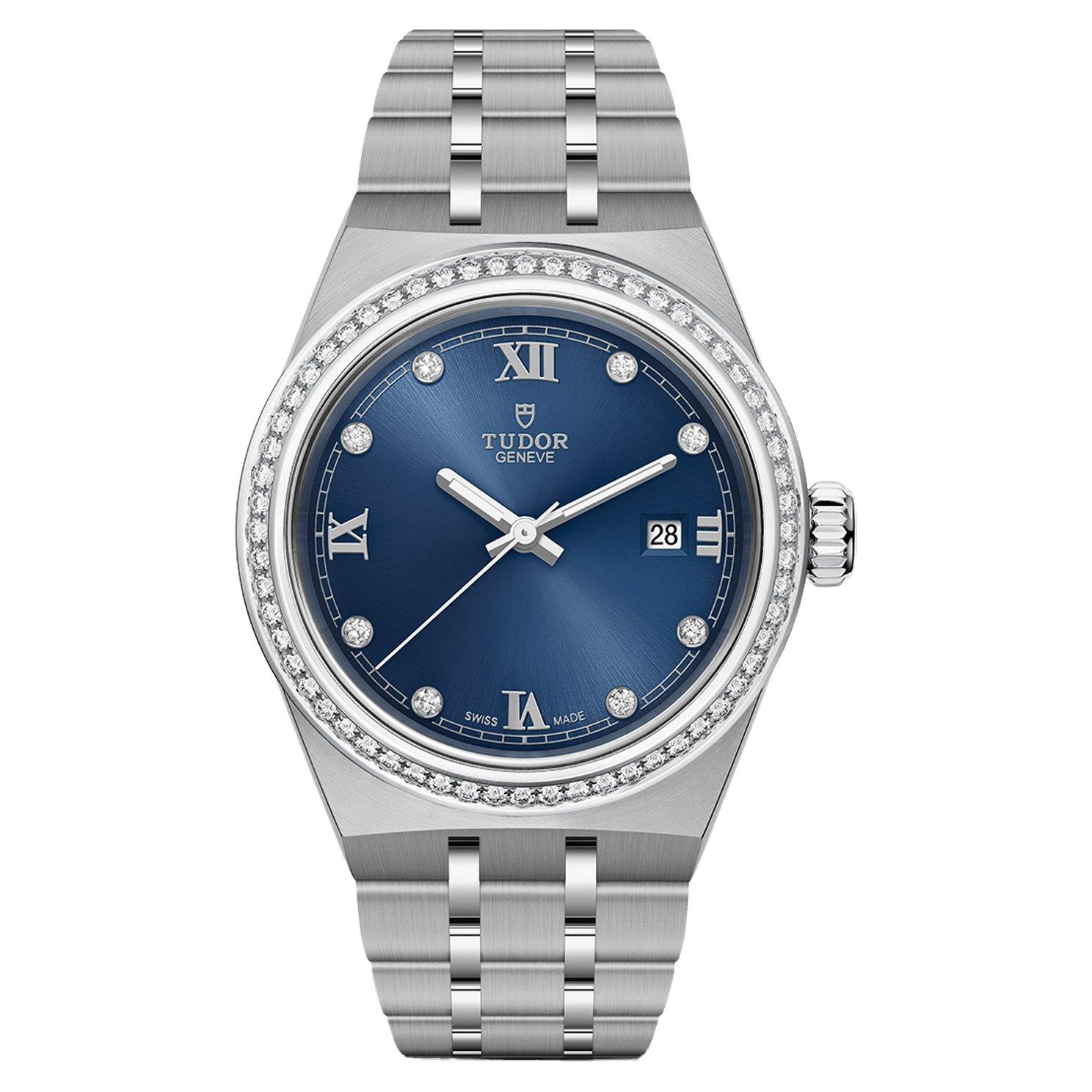 TUDOR Royal 28mm Diamond Automatic Ladies Watch M28320-0002 Blue