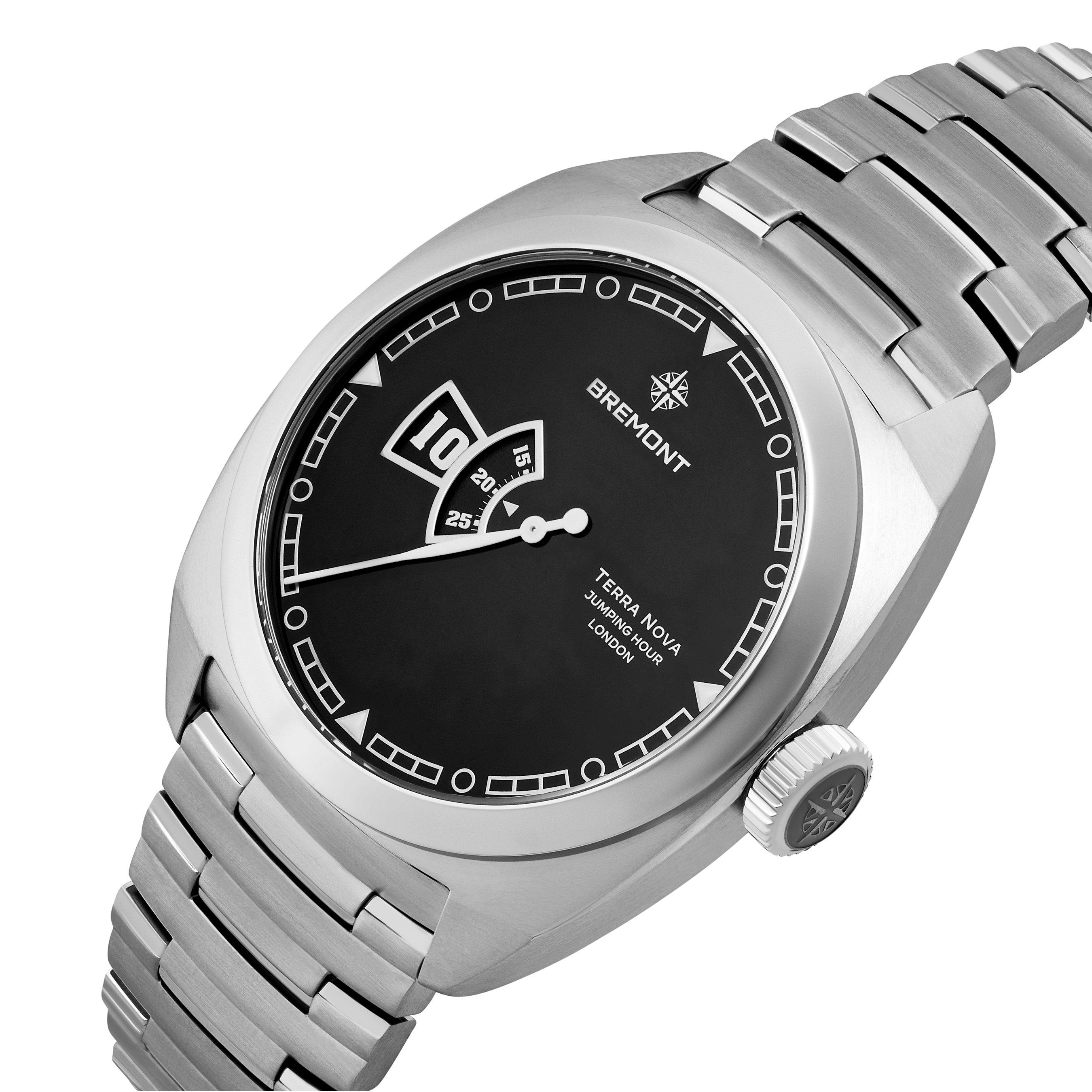Bremont Terra Nova 40.5mm Automatic Men’s Watch TN40-JH-SS-BK-B | Black ...