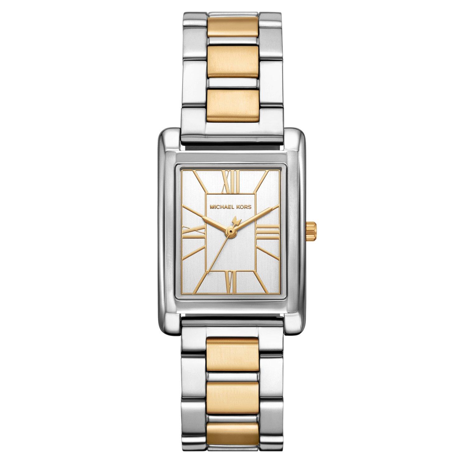 Michael Kors Essex 26mm Stainless Steel and Yellow Gold Tone Ladies Watch